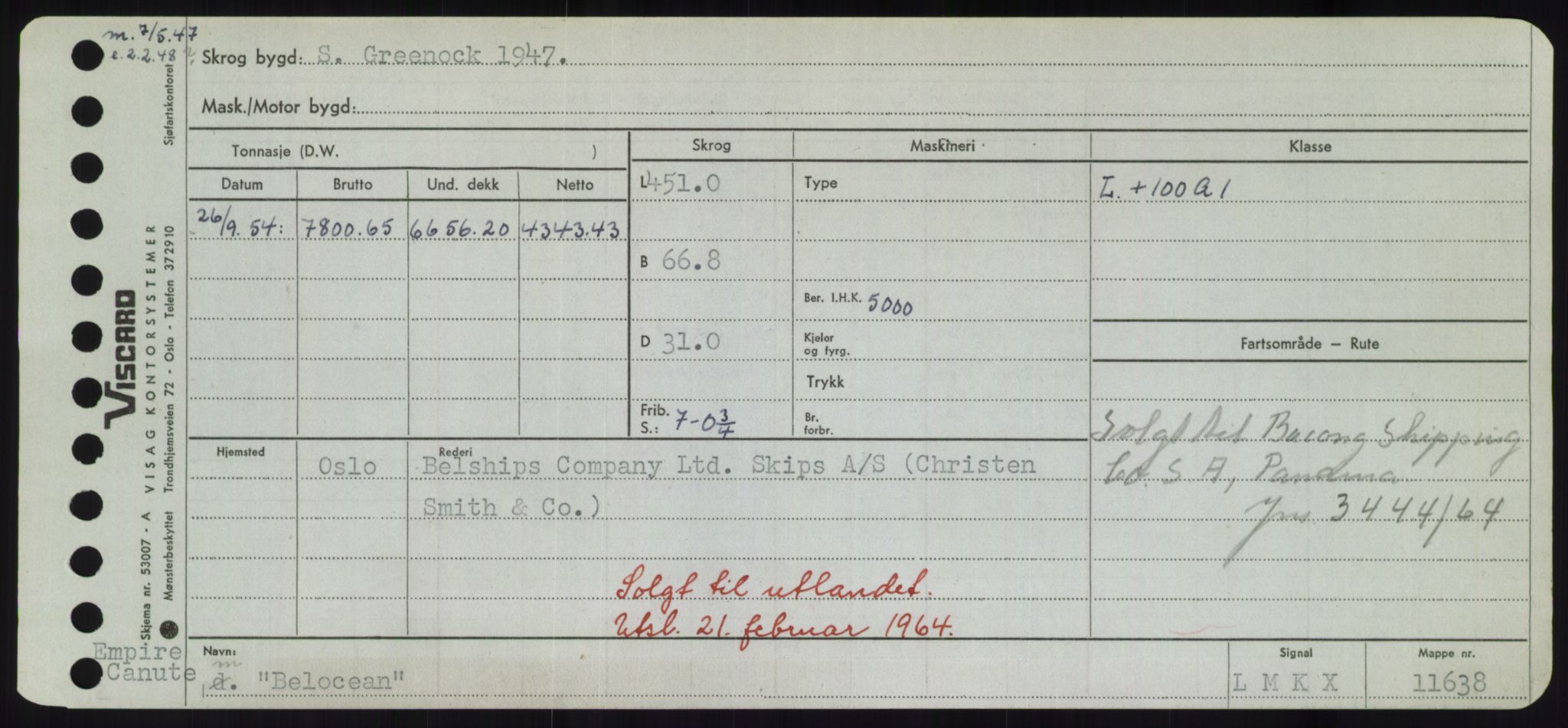 Sjøfartsdirektoratet med forløpere, Skipsmålingen, AV/RA-S-1627/H/Hd/L0003: Fartøy, B-Bev, p. 565