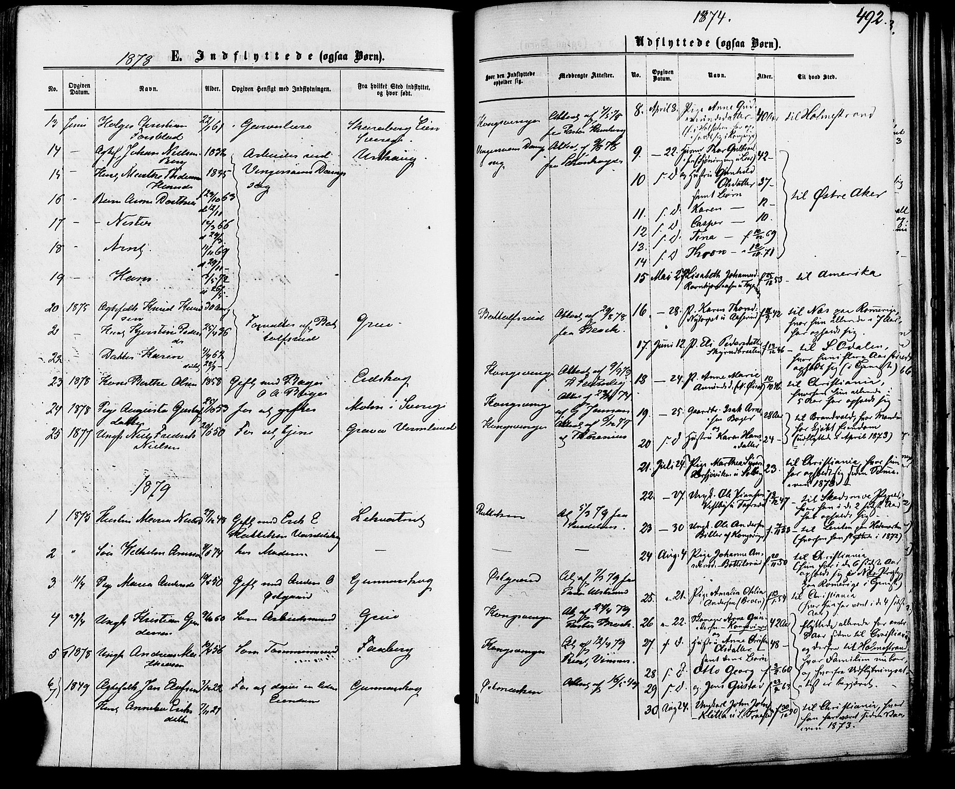 Vinger prestekontor, SAH/PREST-024/H/Ha/Haa/L0012: Parish register (official) no. 12, 1871-1880, p. 492