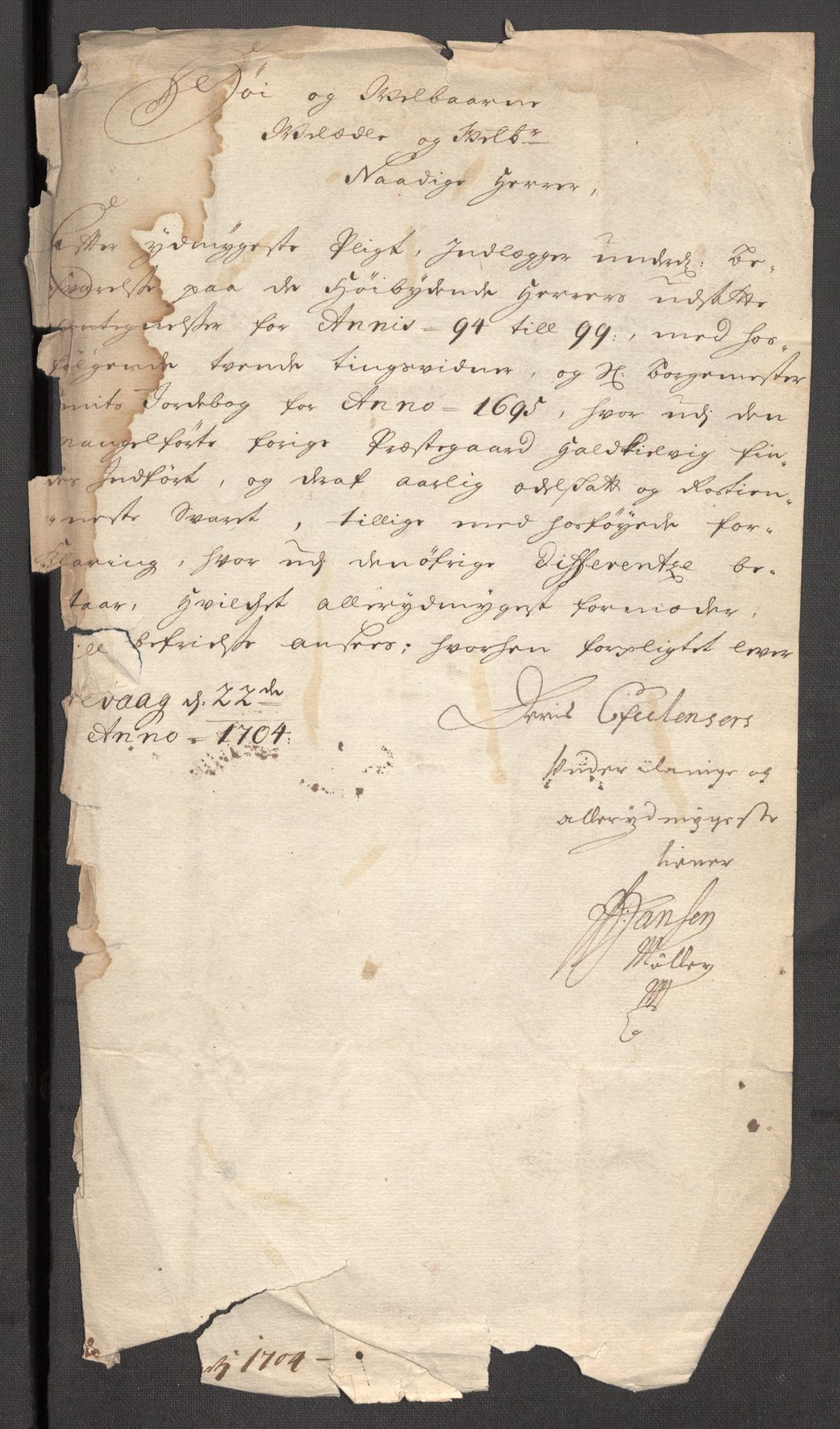 Rentekammeret inntil 1814, Reviderte regnskaper, Fogderegnskap, AV/RA-EA-4092/R68/L4755: Fogderegnskap Senja og Troms, 1700-1704, p. 437