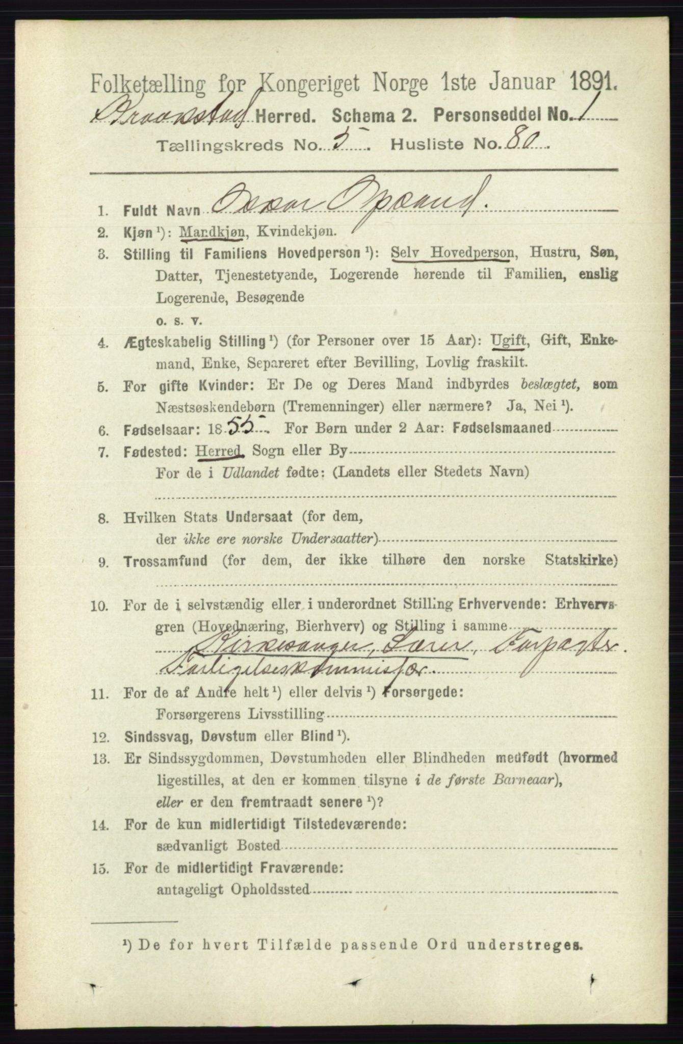 RA, 1891 census for 0212 Kråkstad, 1891, p. 2921