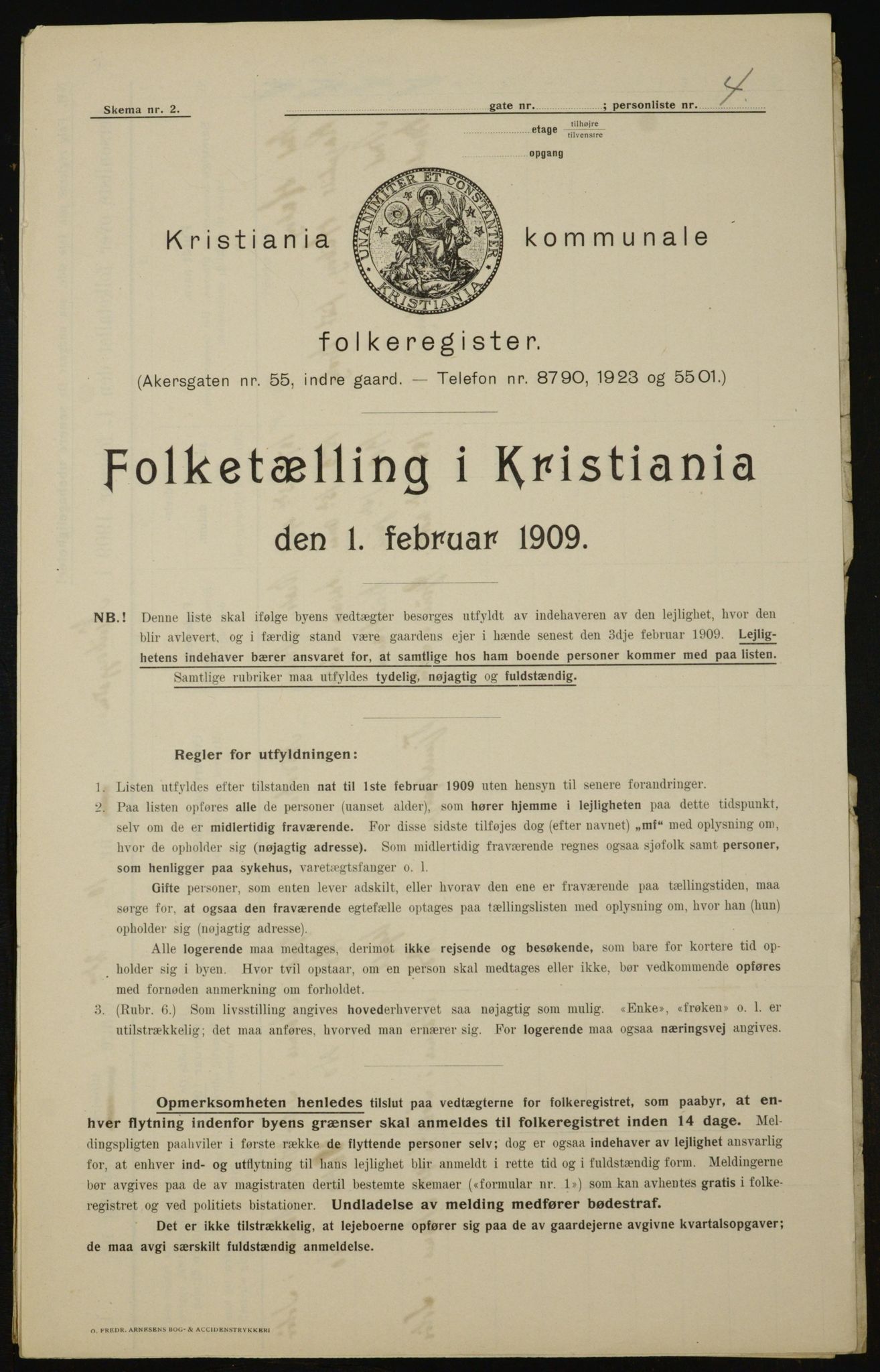 OBA, Municipal Census 1909 for Kristiania, 1909, p. 63420