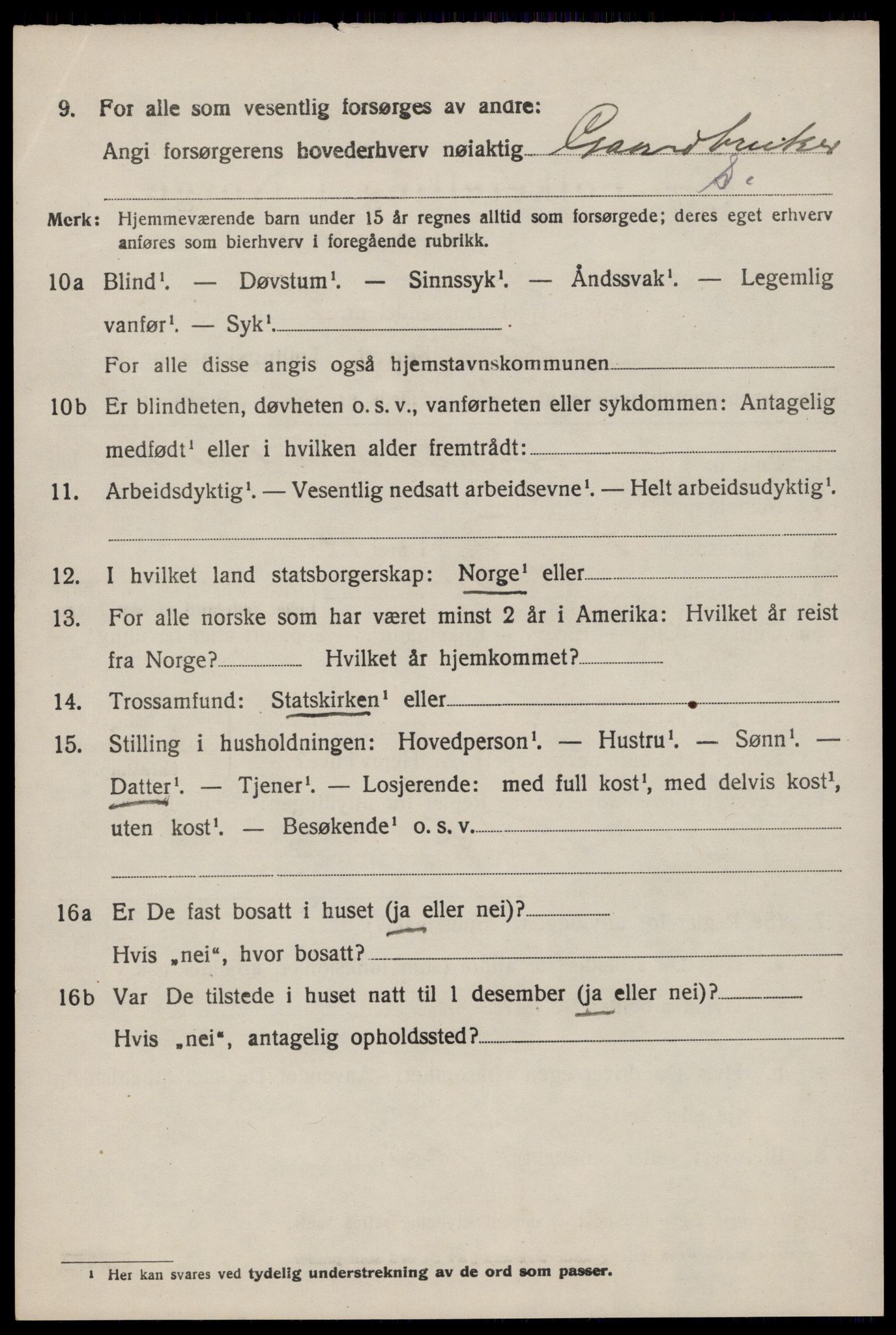 SAST, 1920 census for Høle, 1920, p. 1648