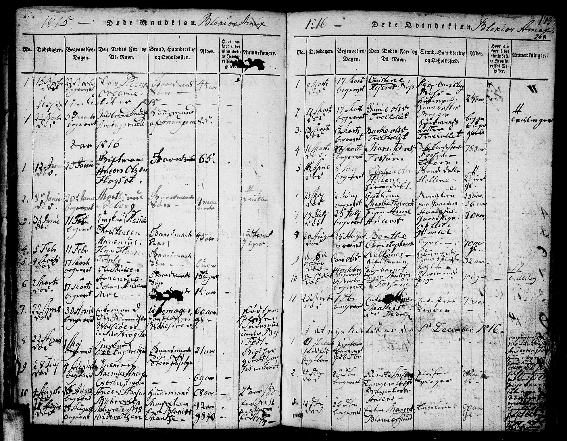 Aurskog prestekontor Kirkebøker, AV/SAO-A-10304a/F/Fa/L0005: Parish register (official) no. I 5, 1814-1829, p. 248