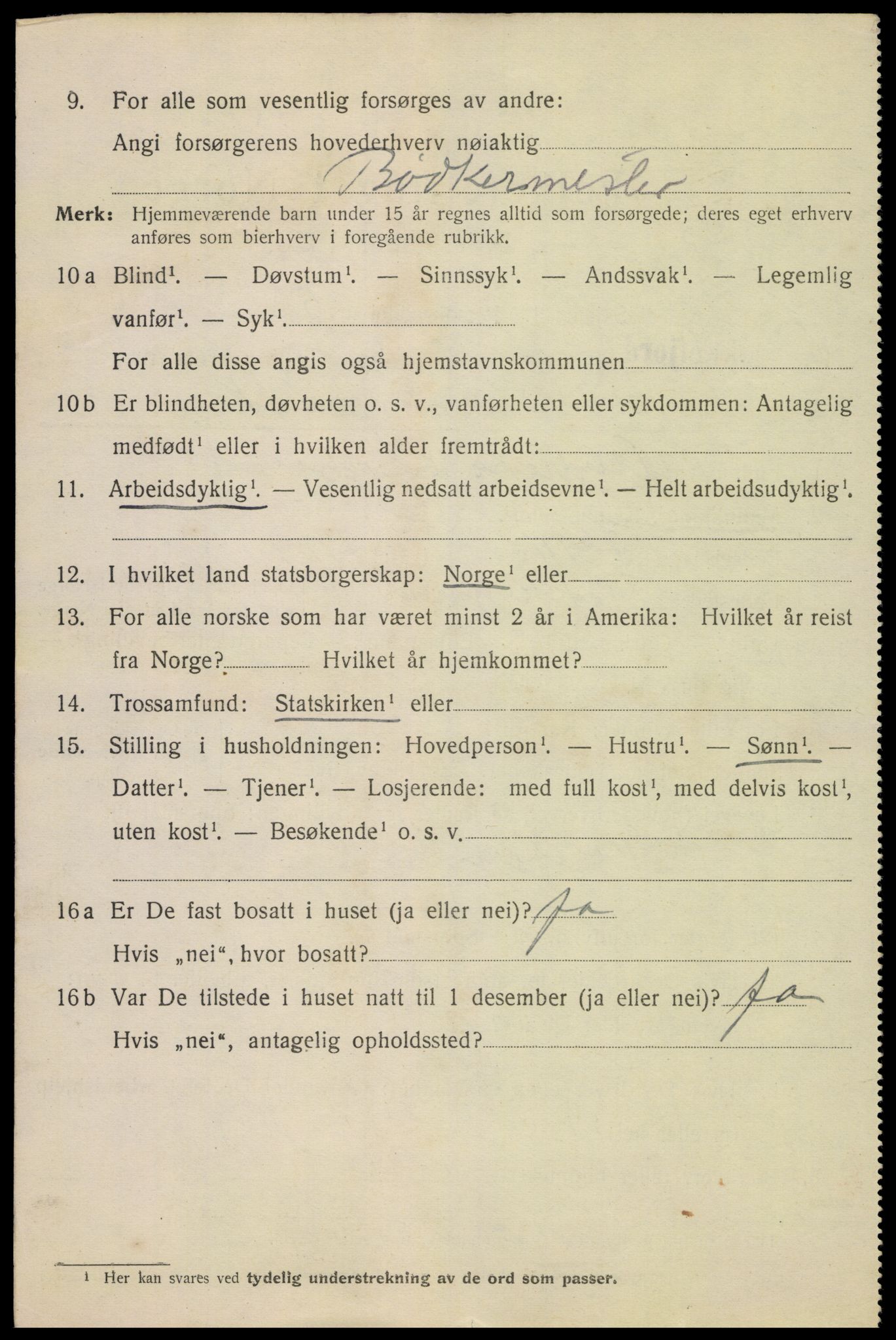 SAK, 1920 census for Flekkefjord, 1920, p. 6401