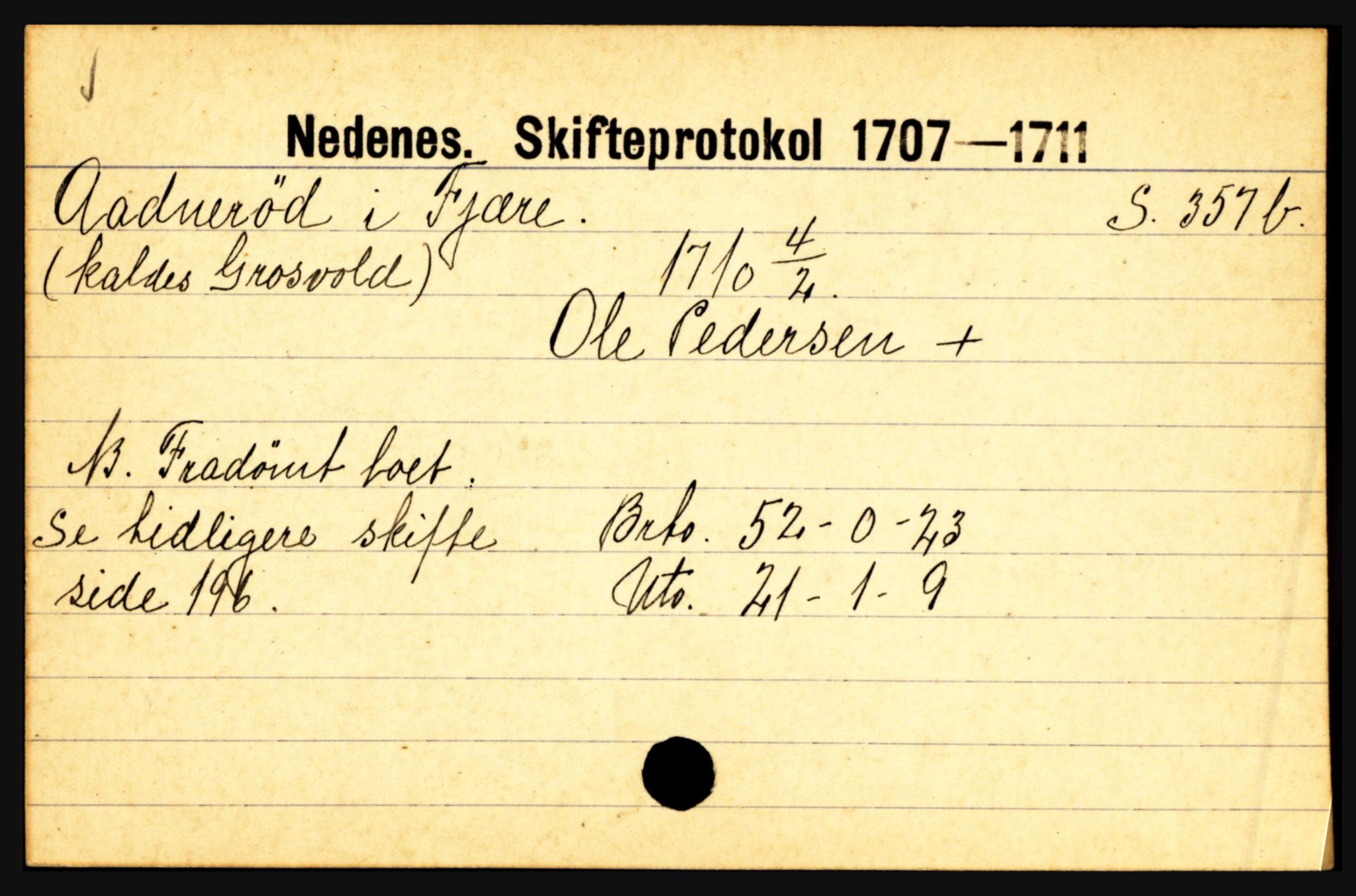 Nedenes sorenskriveri før 1824, AV/SAK-1221-0007/H, p. 34559