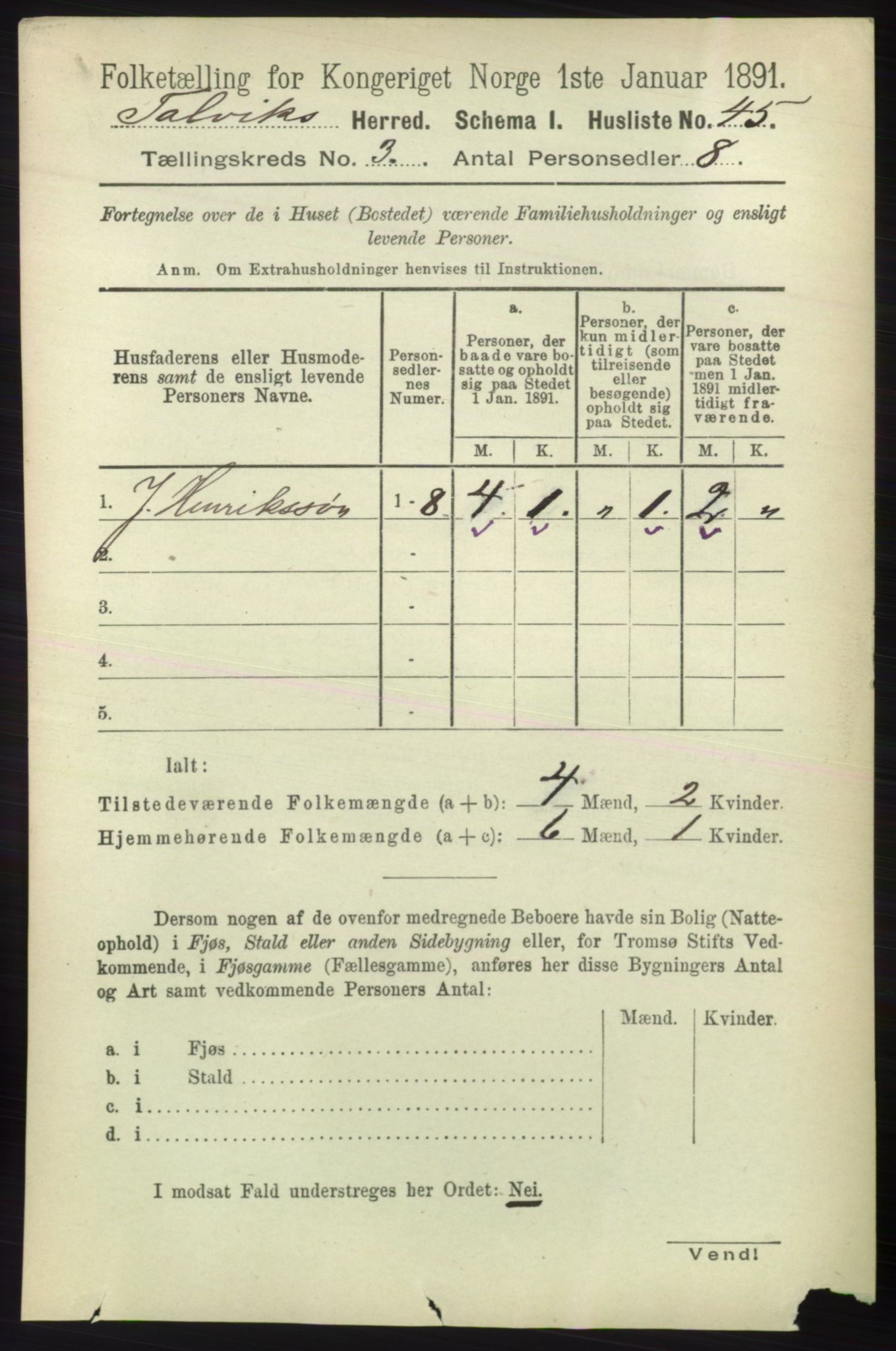 RA, 1891 census for 2013 Talvik, 1891, p. 720