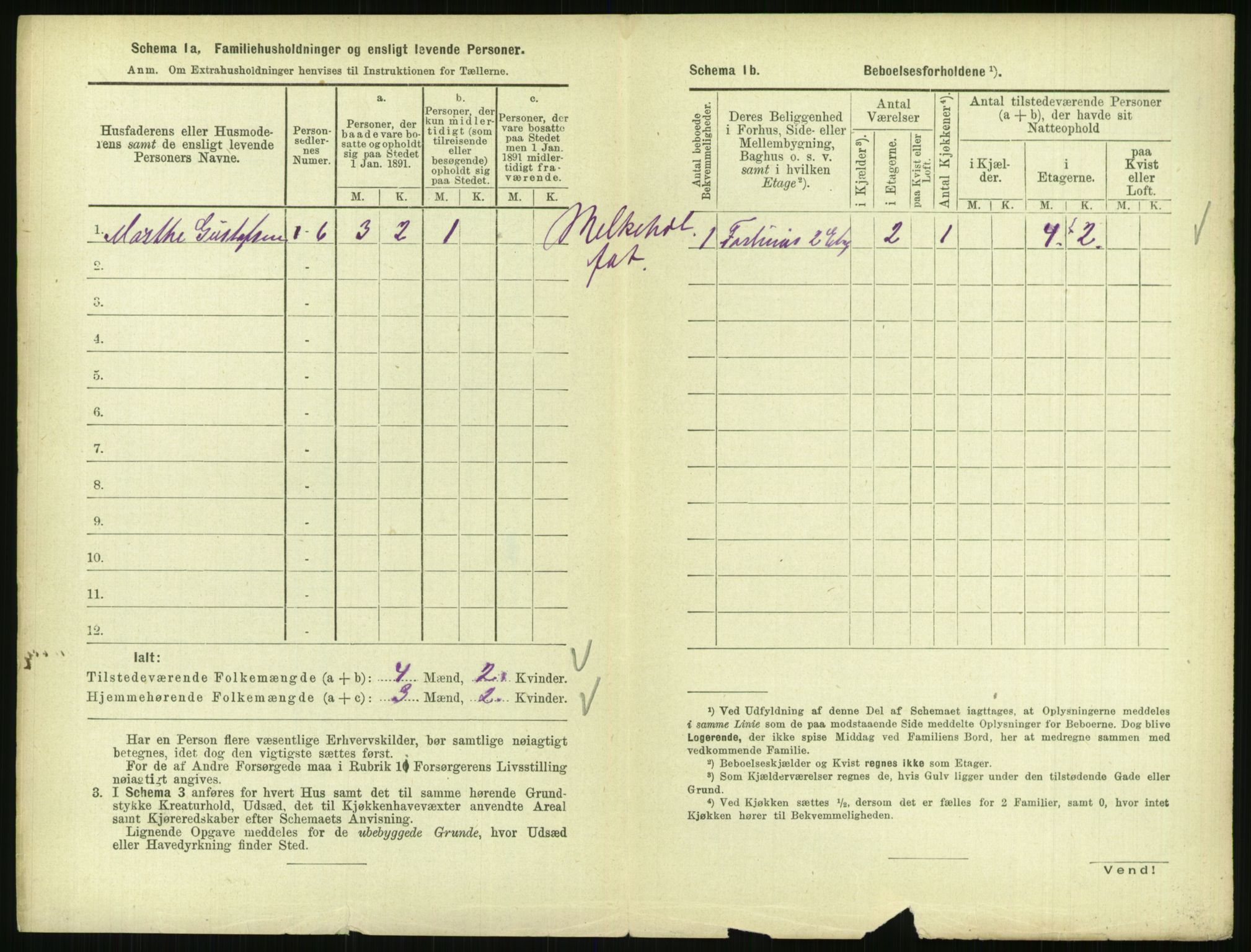 RA, 1891 census for 0903 Arendal, 1891, p. 351