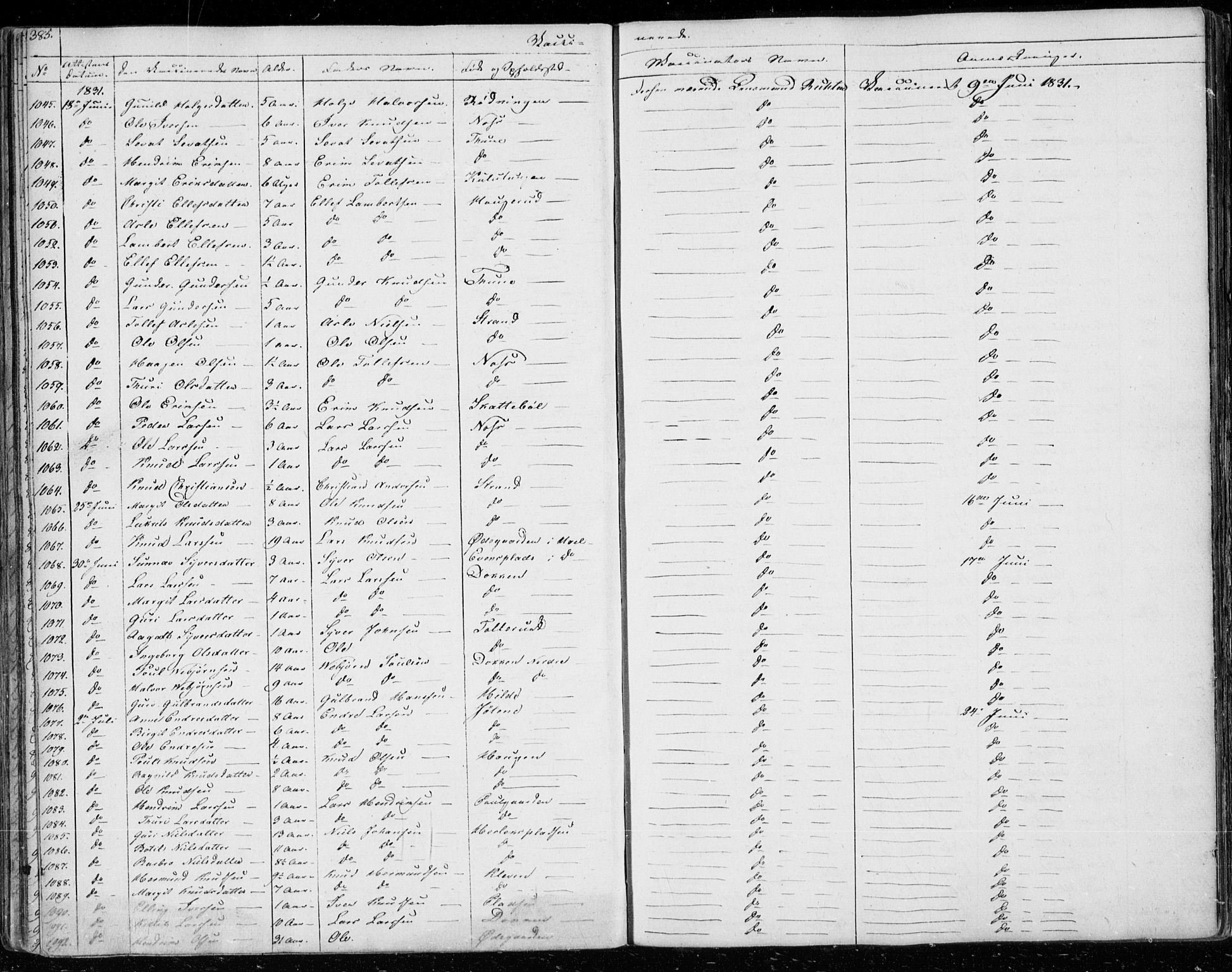 Ål kirkebøker, SAKO/A-249/F/Fa/L0005: Parish register (official) no. I 5, 1825-1848, p. 385