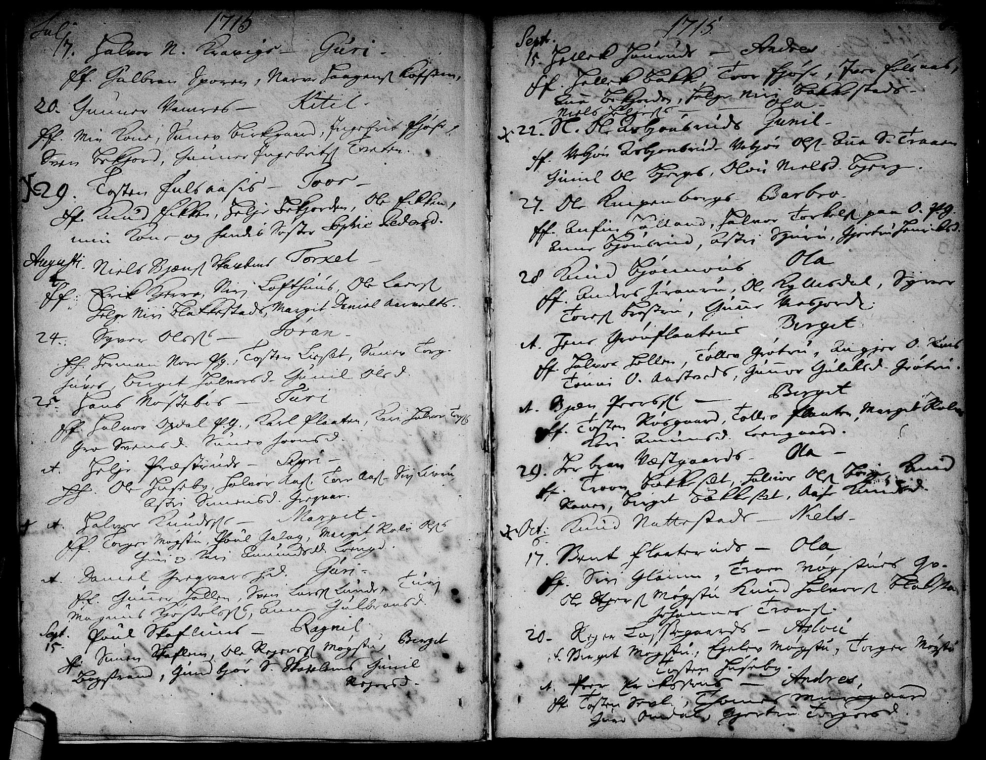 Rollag kirkebøker, AV/SAKO-A-240/F/Fa/L0002: Parish register (official) no. I 2, 1714-1742, p. 8