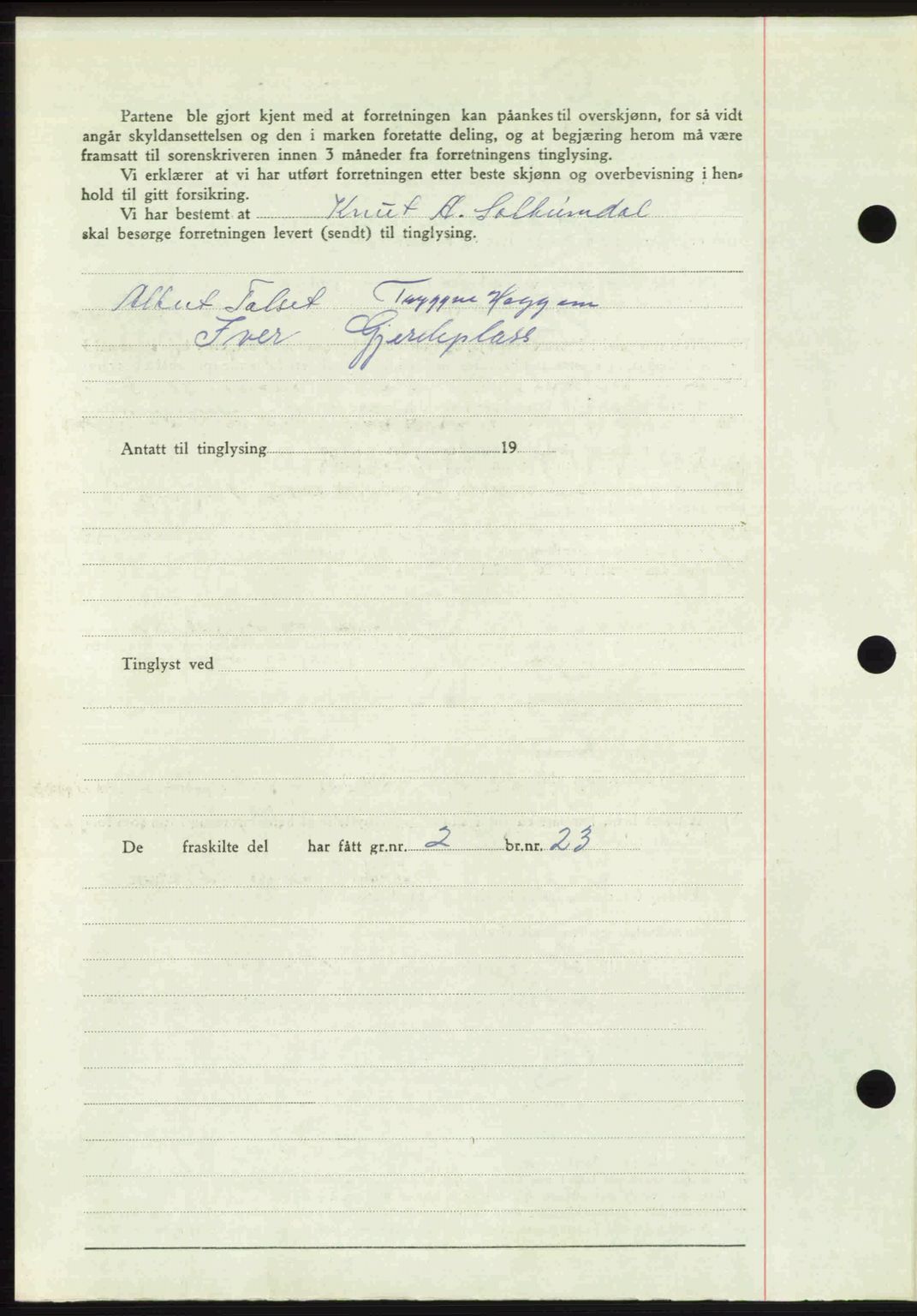 Romsdal sorenskriveri, AV/SAT-A-4149/1/2/2C: Mortgage book no. A26, 1948-1948, Diary no: : 1660/1948