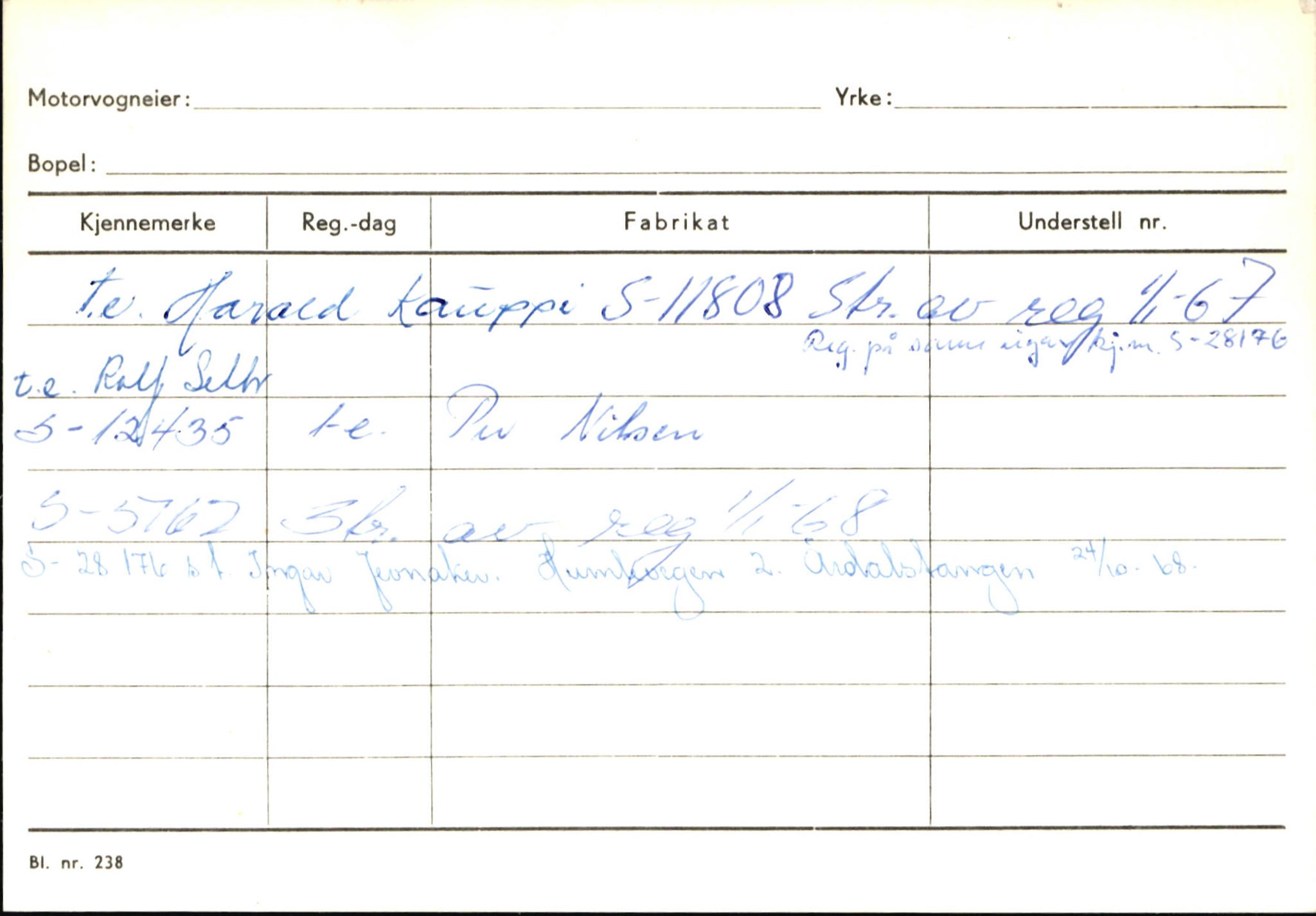 Statens vegvesen, Sogn og Fjordane vegkontor, AV/SAB-A-5301/4/F/L0146: Registerkort Årdal R-Å samt diverse kort, 1945-1975, p. 379