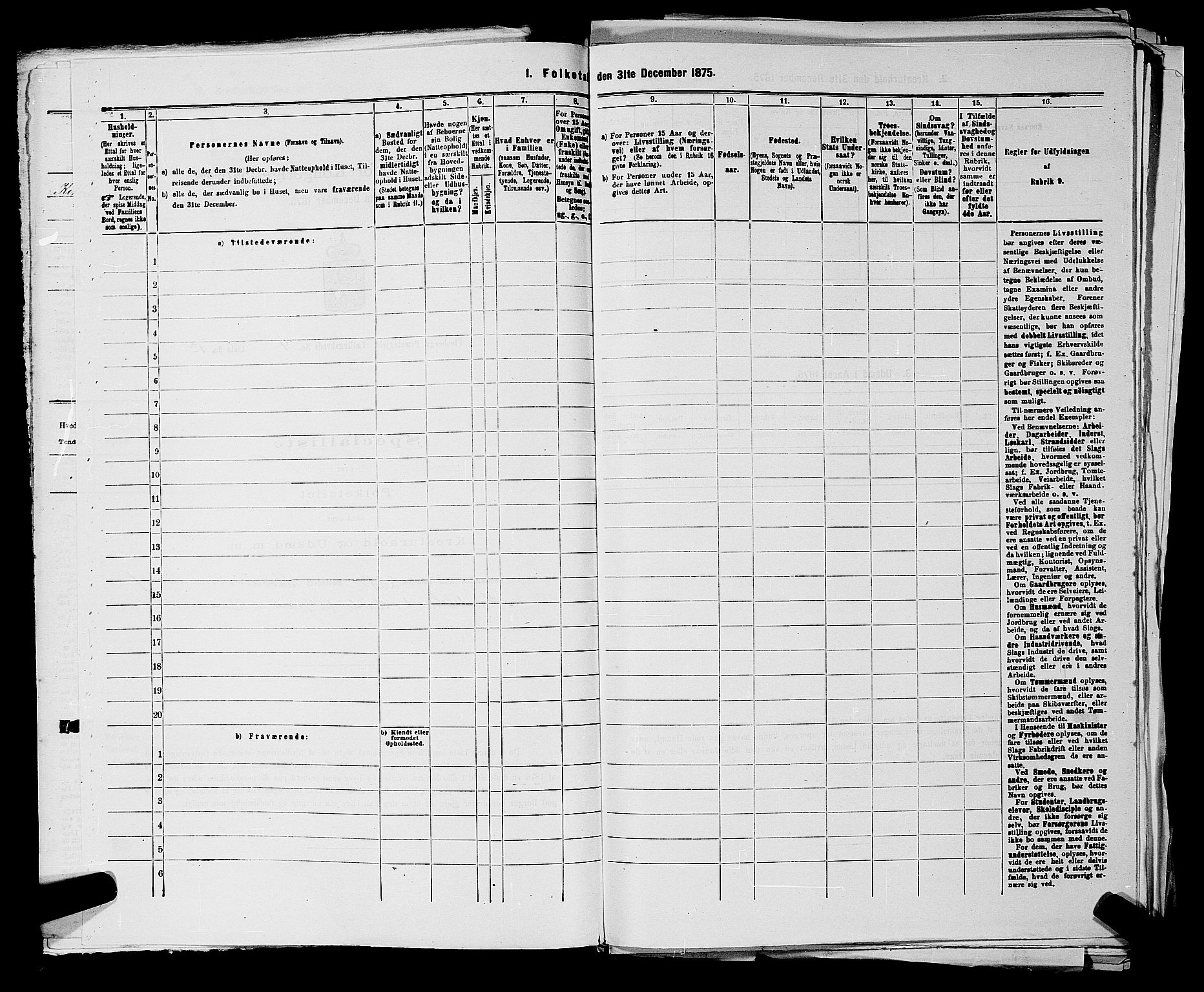 SAKO, 1875 census for 0631P Flesberg, 1875, p. 788