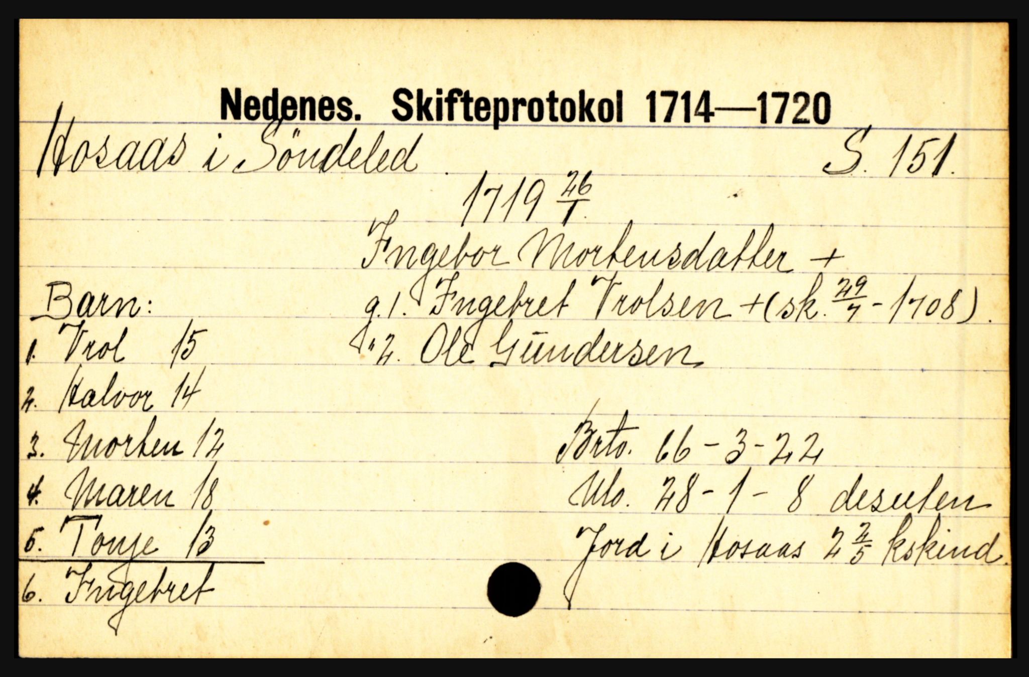 Nedenes sorenskriveri før 1824, AV/SAK-1221-0007/H, p. 13087