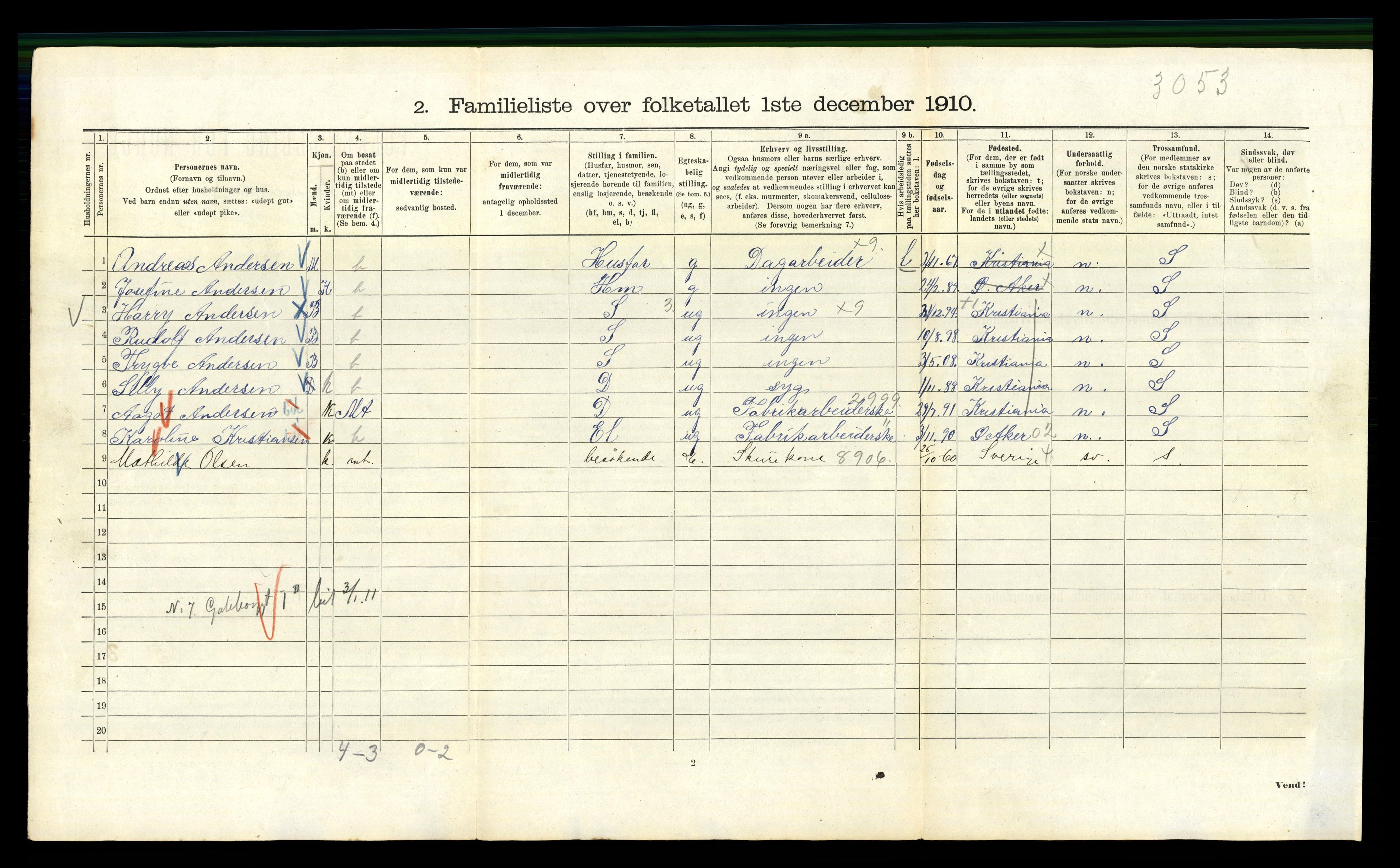 RA, 1910 census for Kristiania, 1910, p. 1788