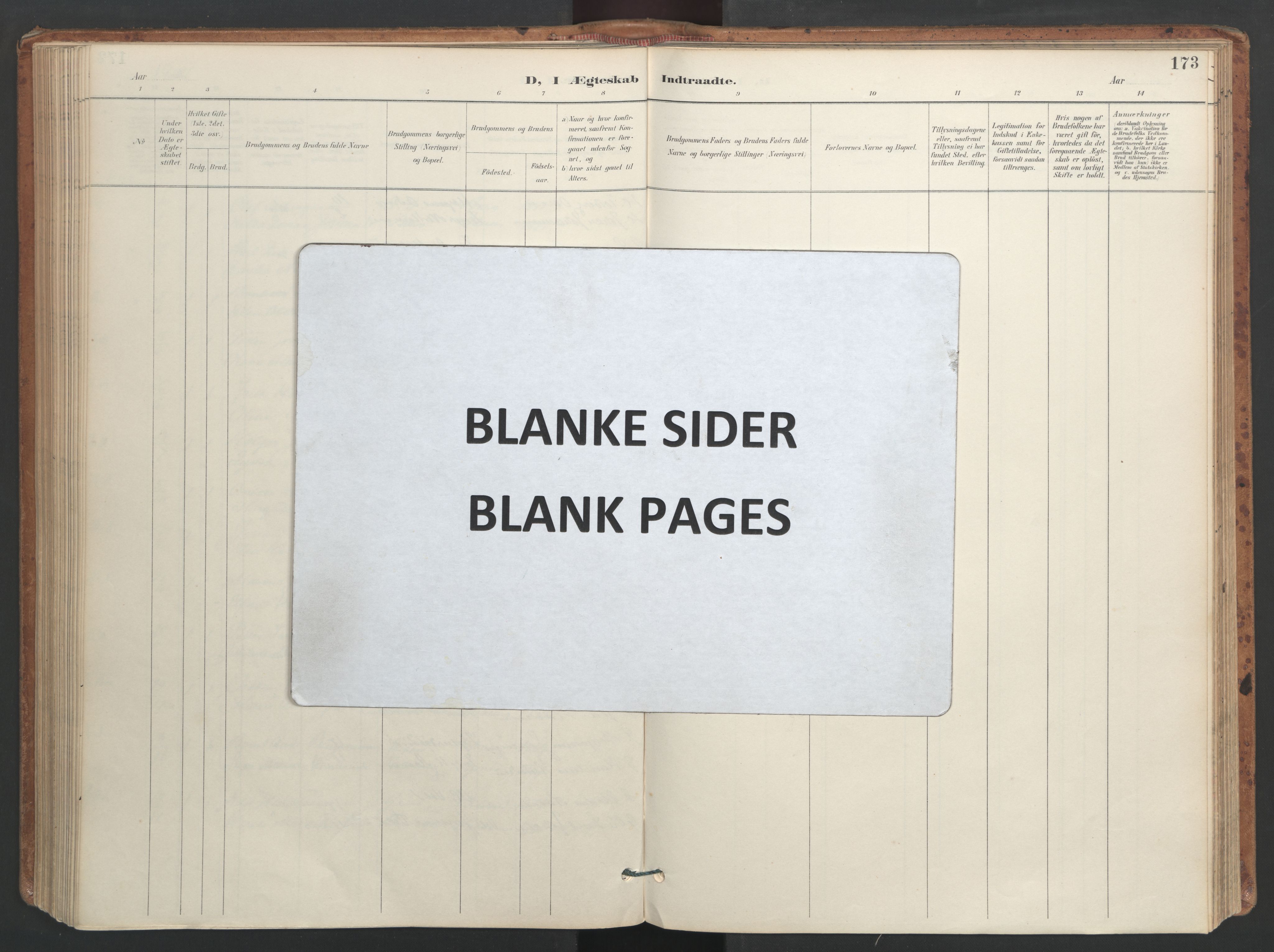 Ministerialprotokoller, klokkerbøker og fødselsregistre - Sør-Trøndelag, SAT/A-1456/655/L0681: Parish register (official) no. 655A10, 1895-1907, p. 173