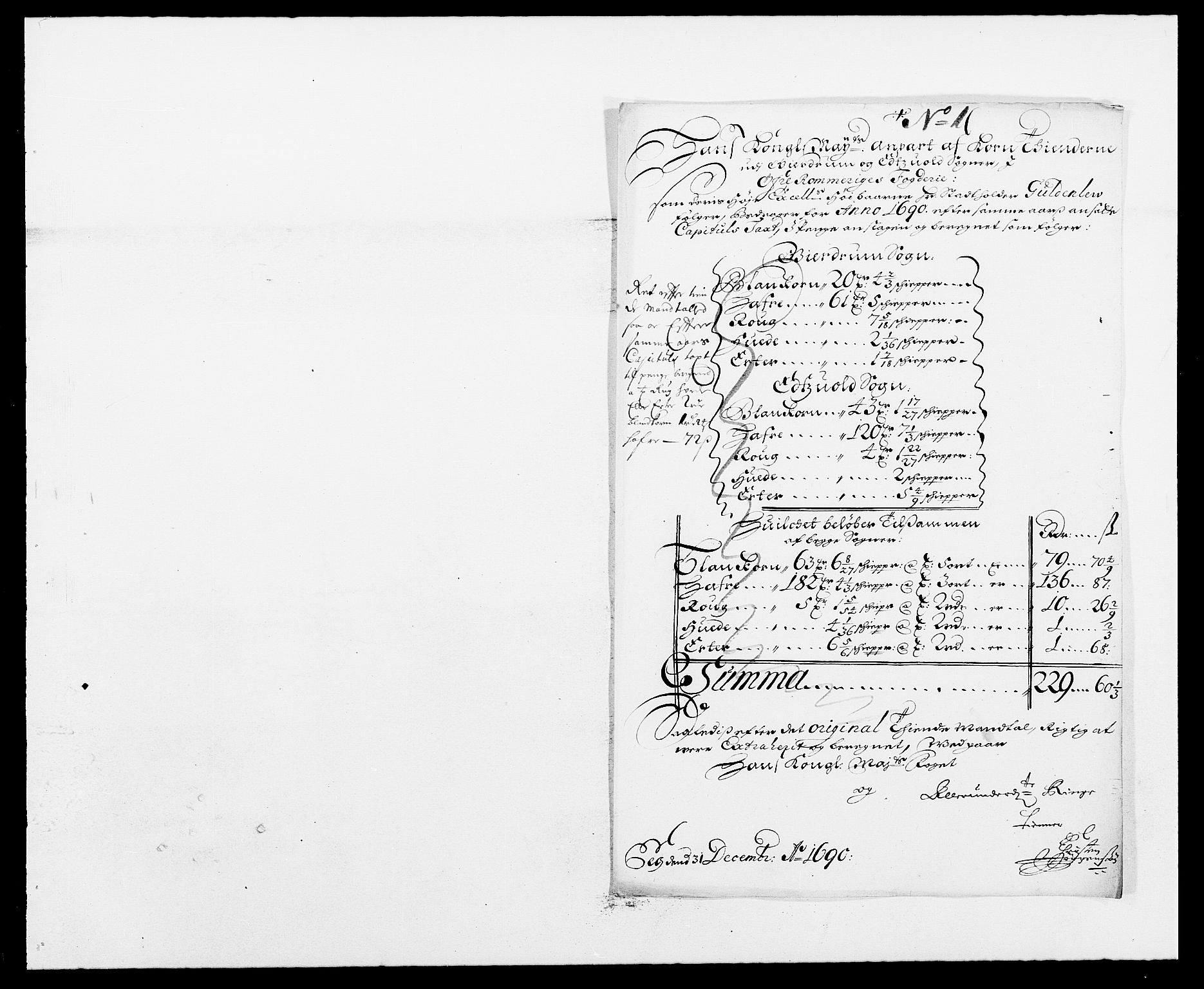 Rentekammeret inntil 1814, Reviderte regnskaper, Fogderegnskap, RA/EA-4092/R12/L0702: Fogderegnskap Øvre Romerike, 1690, p. 190
