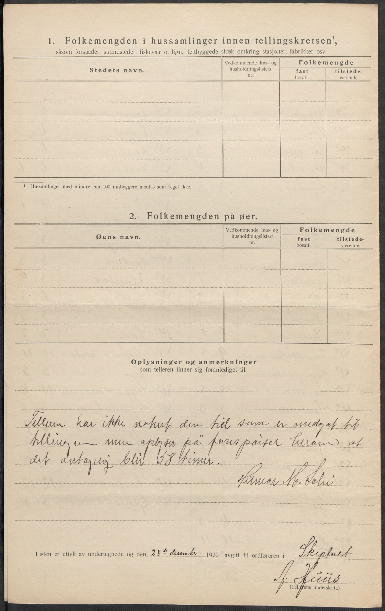 SAO, 1920 census for Skiptvet, 1920, p. 10