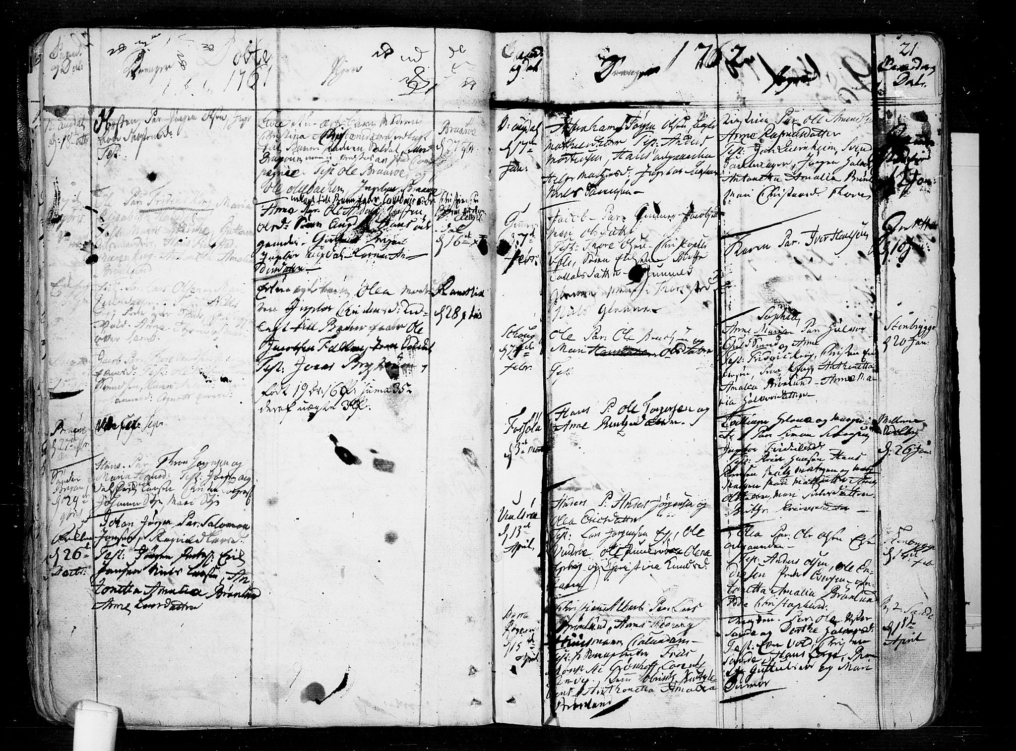 Borre kirkebøker, AV/SAKO-A-338/F/Fa/L0002: Parish register (official) no. I 2, 1752-1806, p. 21