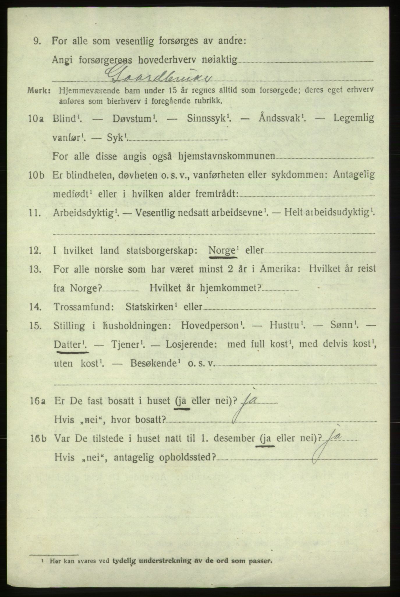 SAB, 1920 census for Vikebygd, 1920, p. 1564