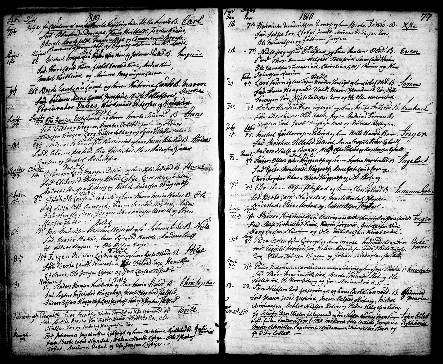 Rygge prestekontor Kirkebøker, SAO/A-10084b/F/Fa/L0002: Parish register (official) no. 2, 1771-1814, p. 77