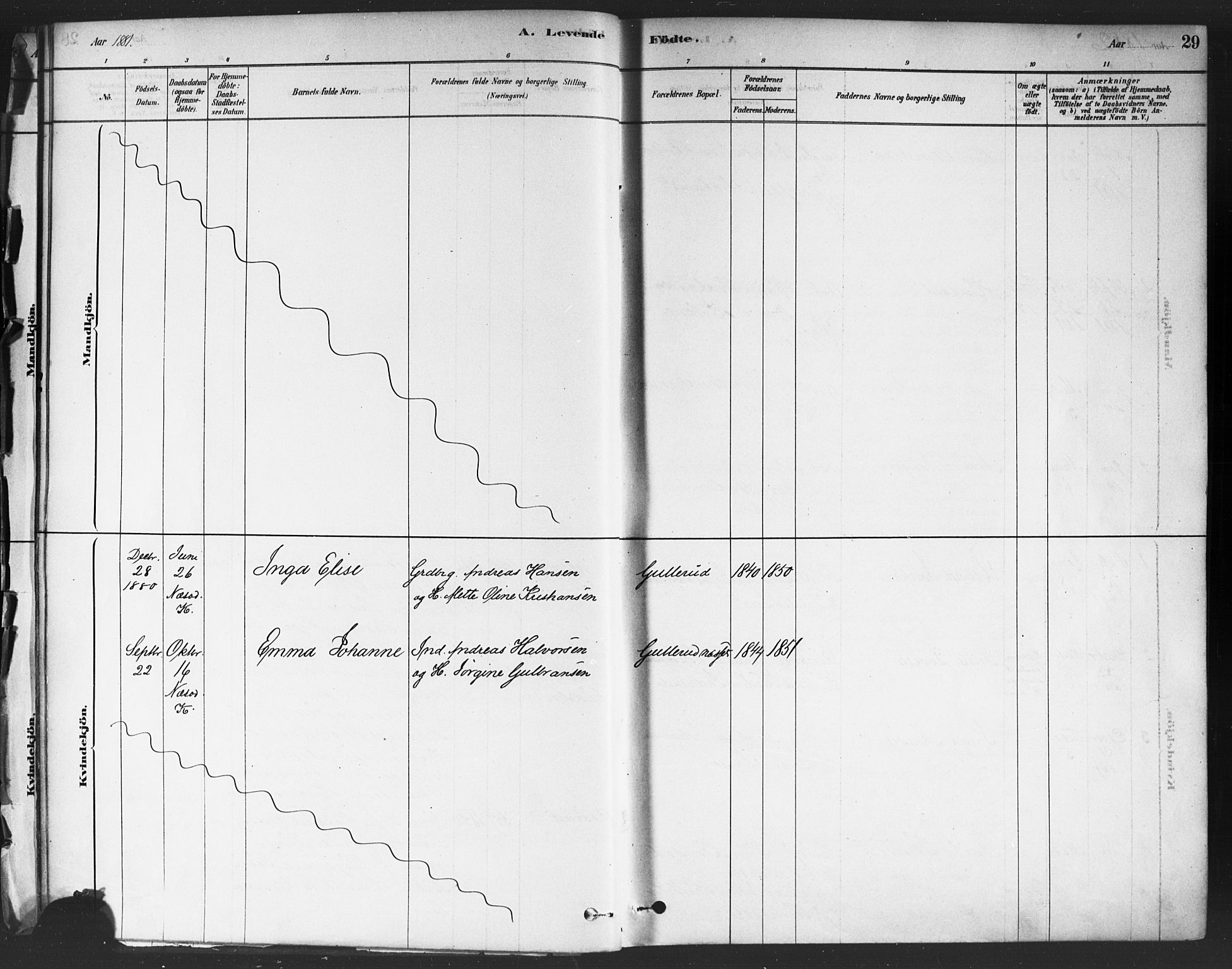 Drøbak prestekontor Kirkebøker, SAO/A-10142a/F/Fc/L0002: Parish register (official) no. III 2, 1878-1891, p. 29