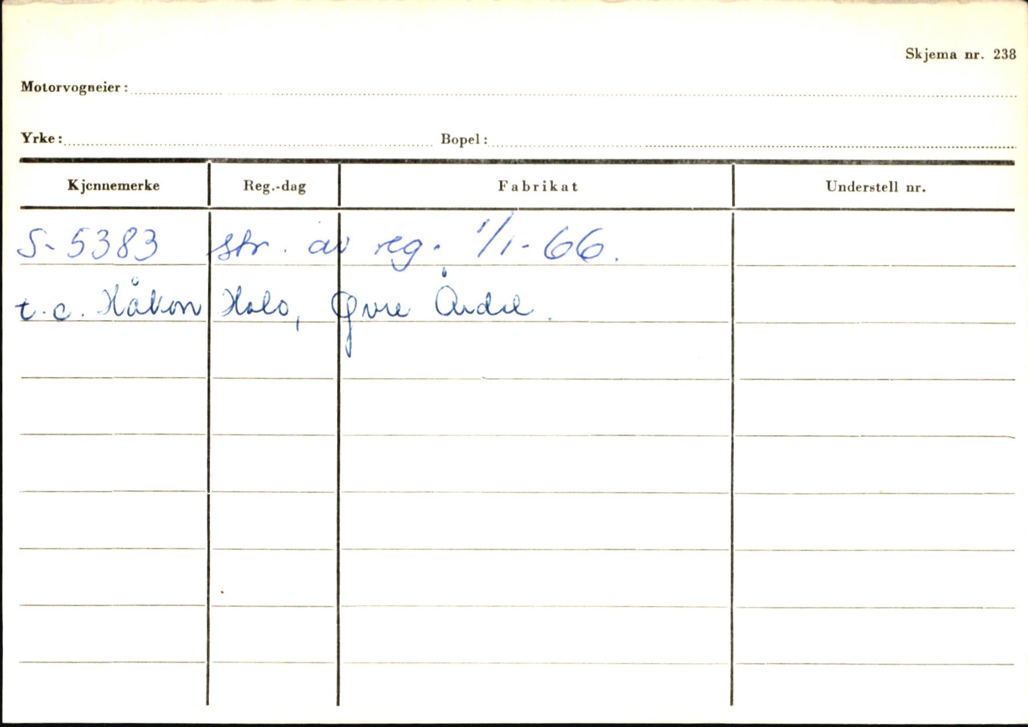 Statens vegvesen, Sogn og Fjordane vegkontor, AV/SAB-A-5301/4/F/L0145: Registerkort Vågsøy S-Å. Årdal I-P, 1945-1975, p. 1638