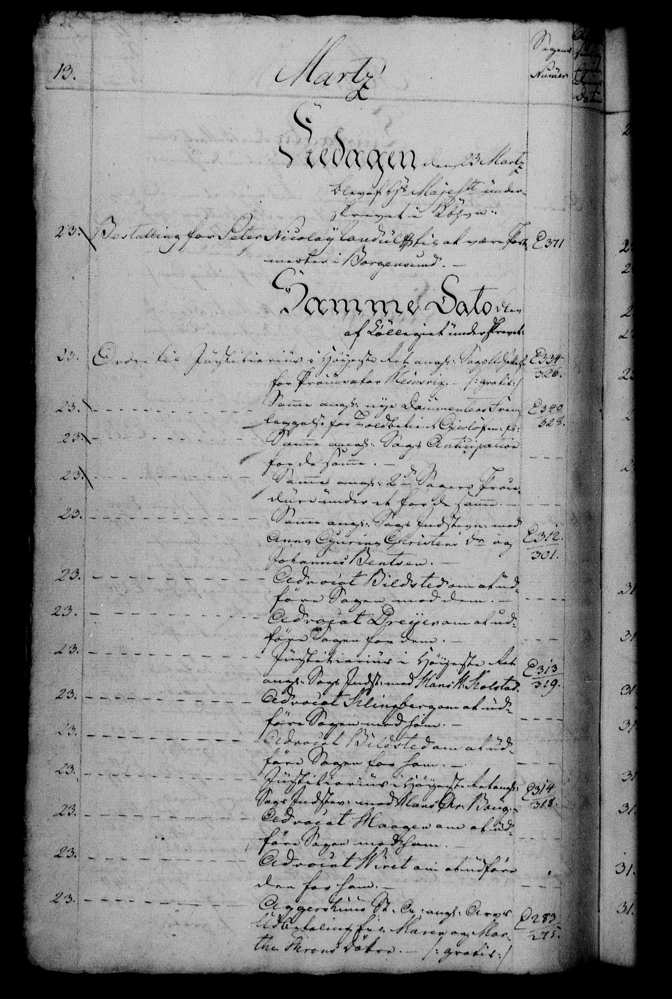 Danske Kanselli 1800-1814, AV/RA-EA-3024/H/Hf/Hfb/Hfbc/L0005: Underskrivelsesbok m. register, 1804, p. 13