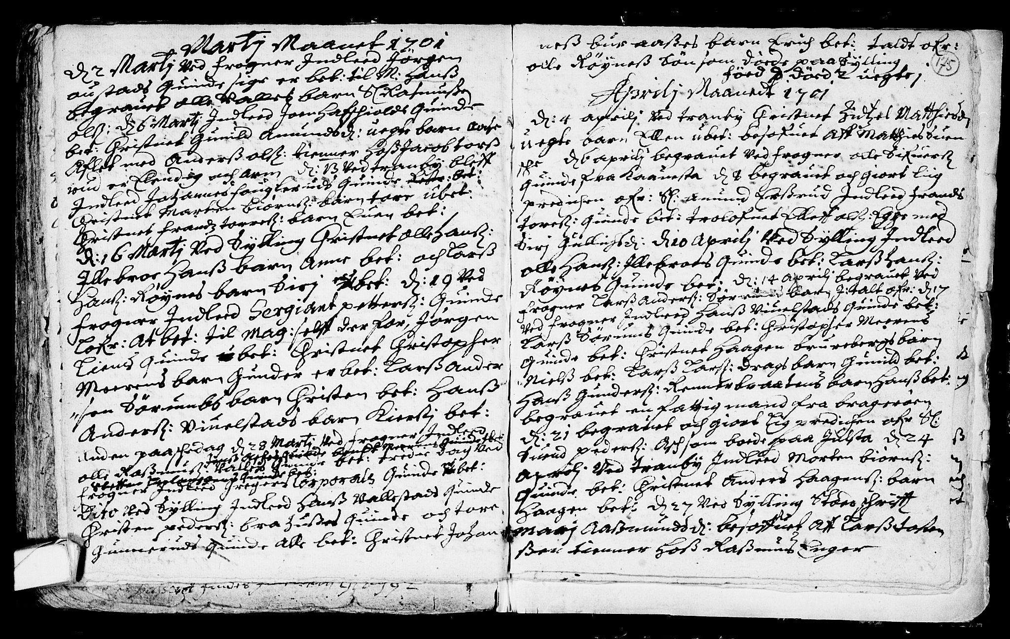 Lier kirkebøker, AV/SAKO-A-230/F/Fa/L0001: Parish register (official) no. I 1, 1672-1701, p. 175