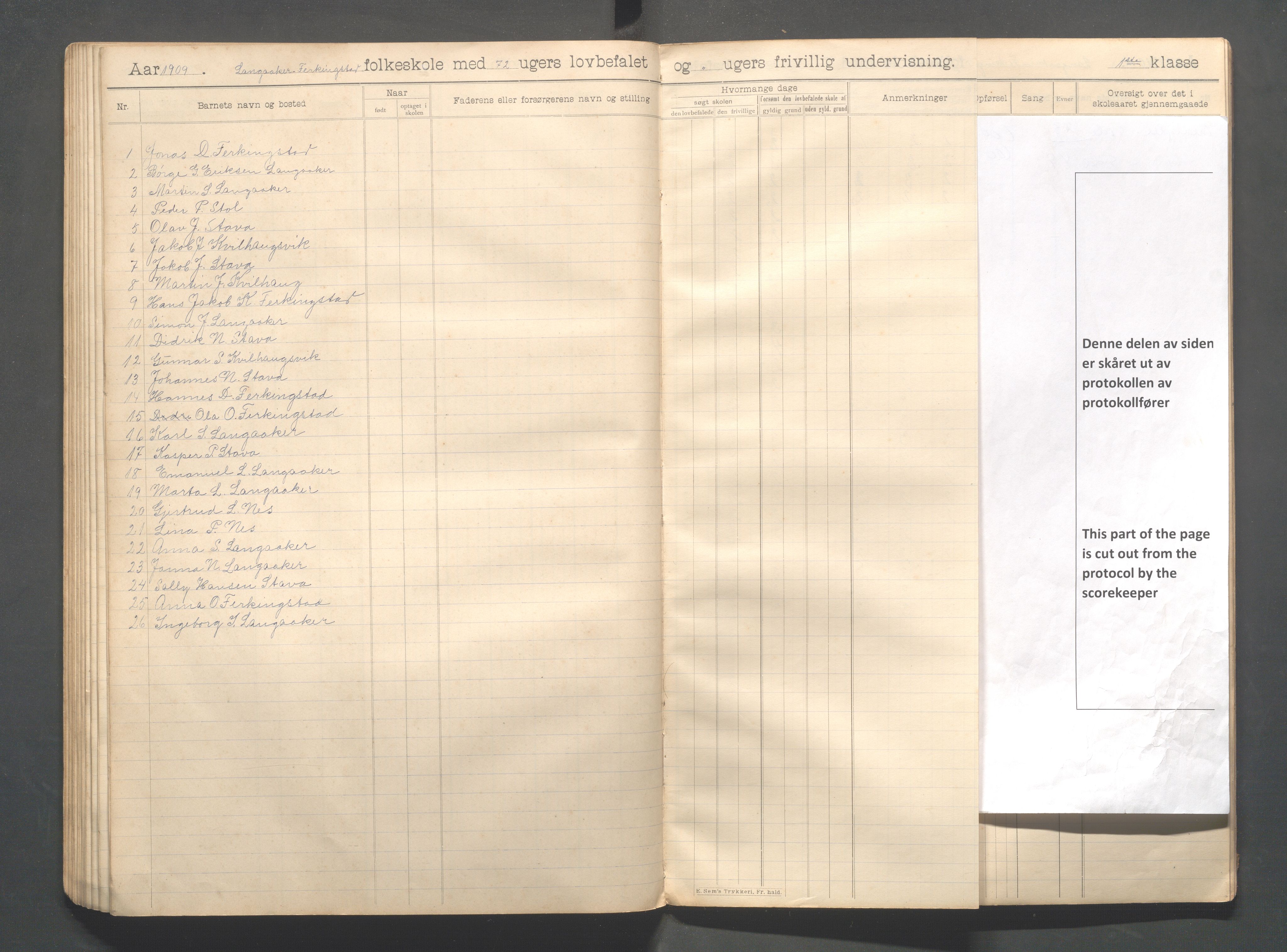 Skudenes kommune - Langåker - Ferkingstad skole, IKAR/A-303/H/L0002: Skoleprotokoll 1.-6. kl., 1903-1910, p. 83