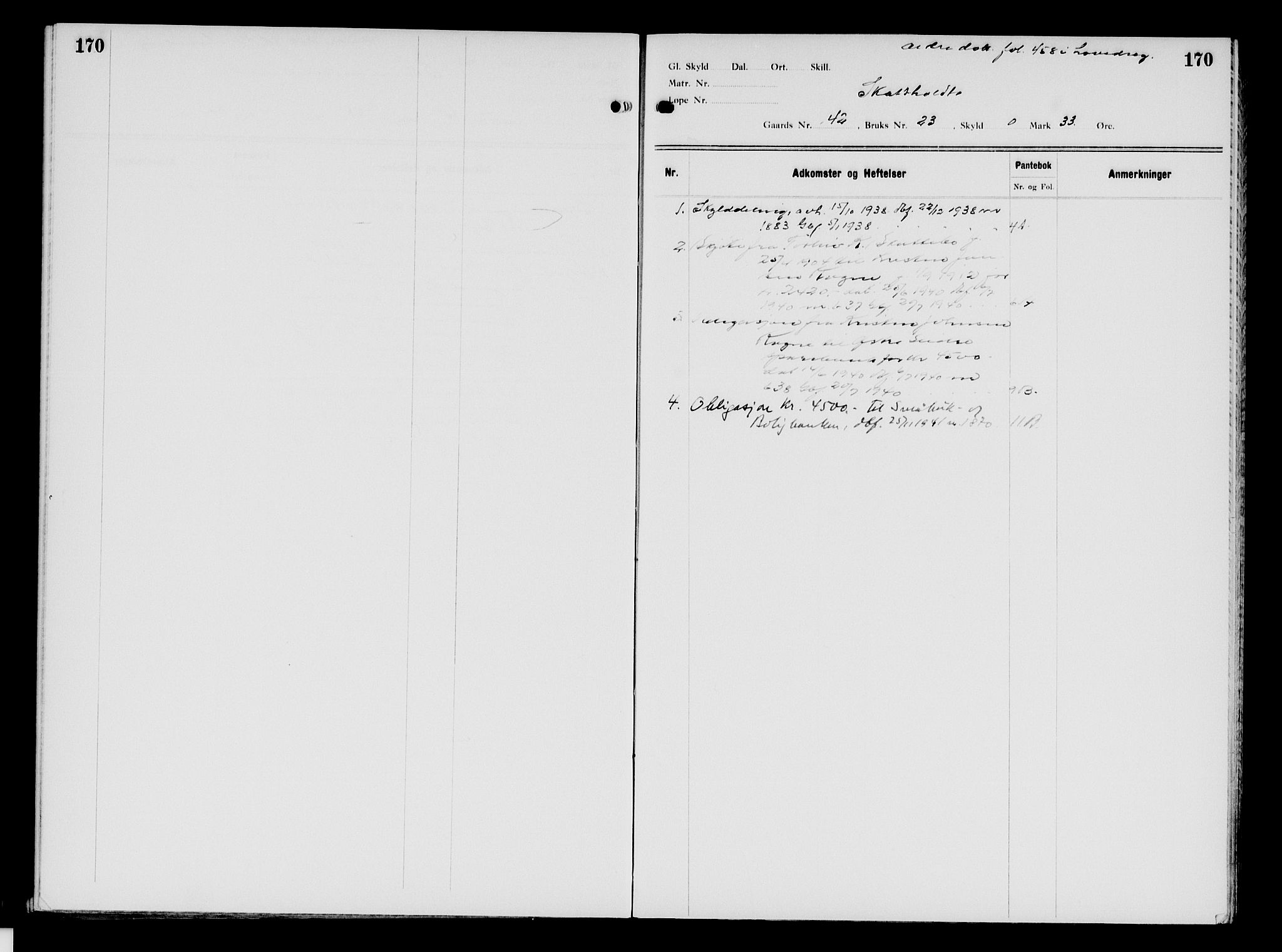 Valdres sorenskriveri, AV/SAH-TING-016/H/Ha/Hae/L0013: Mortgage register no. 5.13, 1931-1940, p. 170