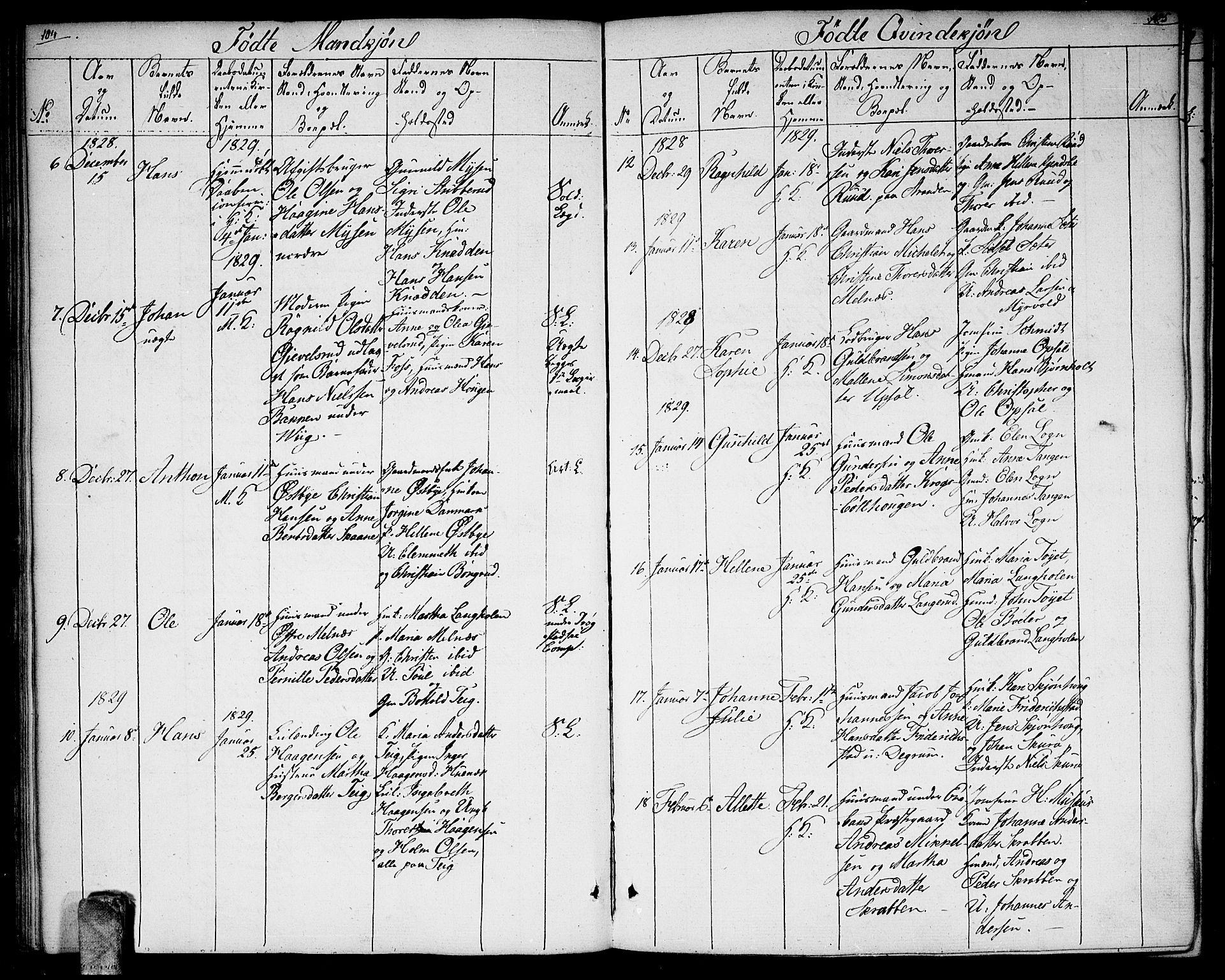 Enebakk prestekontor Kirkebøker, SAO/A-10171c/F/Fa/L0007: Parish register (official) no. I 7, 1823-1832, p. 104-105