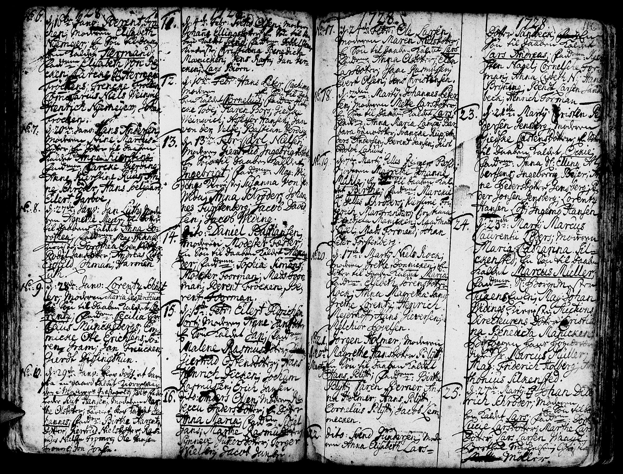 Nykirken Sokneprestembete, AV/SAB-A-77101/H/Haa/L0003: Parish register (official) no. A 3, 1717-1764, p. 116