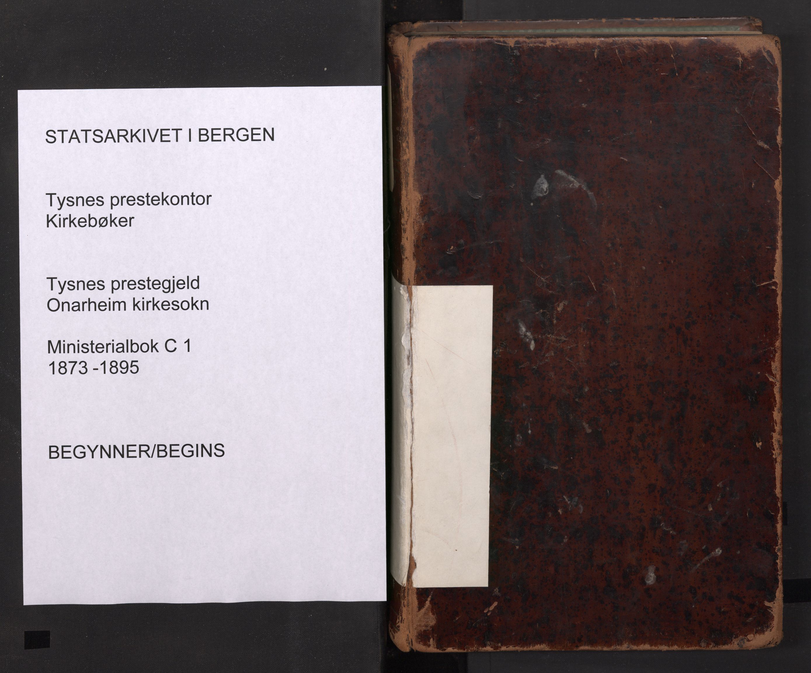 Tysnes sokneprestembete, SAB/A-78601/H/Hab: Parish register (copy) no. C 1, 1873-1895