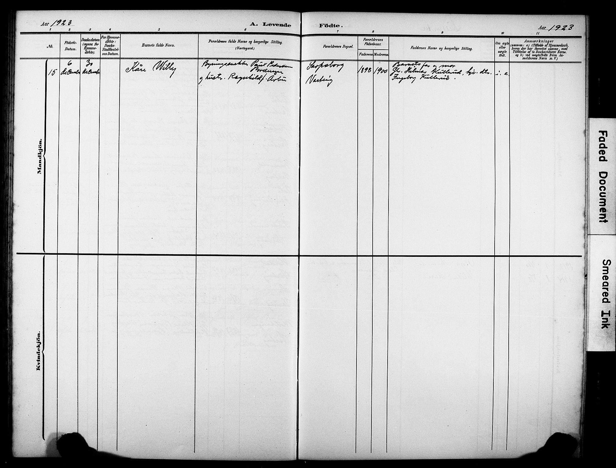 Varteig prestekontor Kirkebøker, SAO/A-10447a/G/Ga/L0001: Parish register (copy) no. 1, 1902-1923