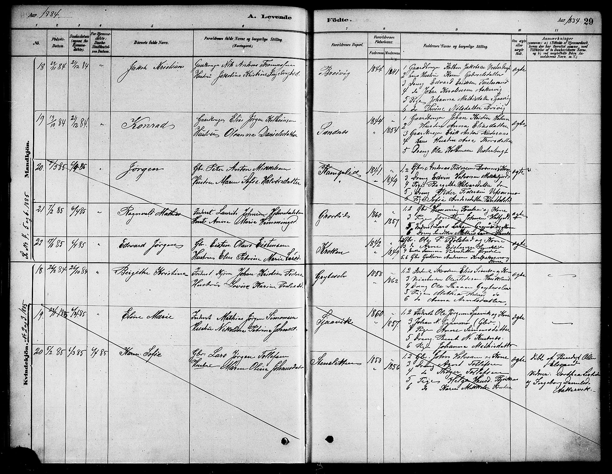 Ministerialprotokoller, klokkerbøker og fødselsregistre - Nordland, AV/SAT-A-1459/823/L0330: Parish register (copy) no. 823C02, 1879-1916, p. 29