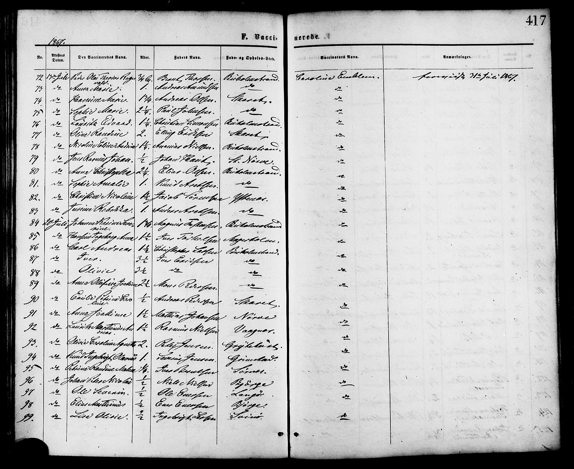 Ministerialprotokoller, klokkerbøker og fødselsregistre - Møre og Romsdal, AV/SAT-A-1454/528/L0399: Parish register (official) no. 528A10, 1864-1879, p. 417