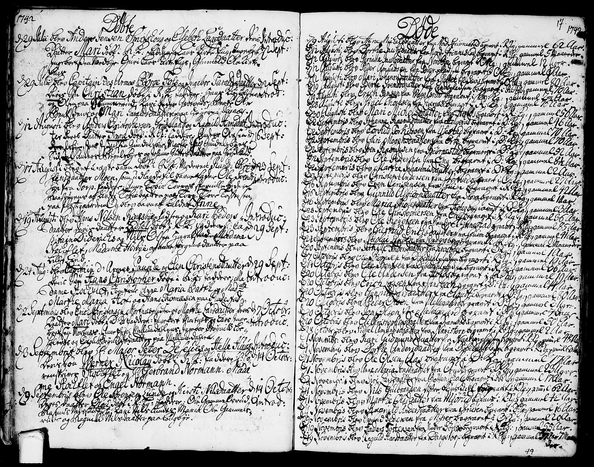 Rakkestad prestekontor Kirkebøker, AV/SAO-A-2008/F/Fa/L0002: Parish register (official) no. I 2, 1741-1751, p. 17