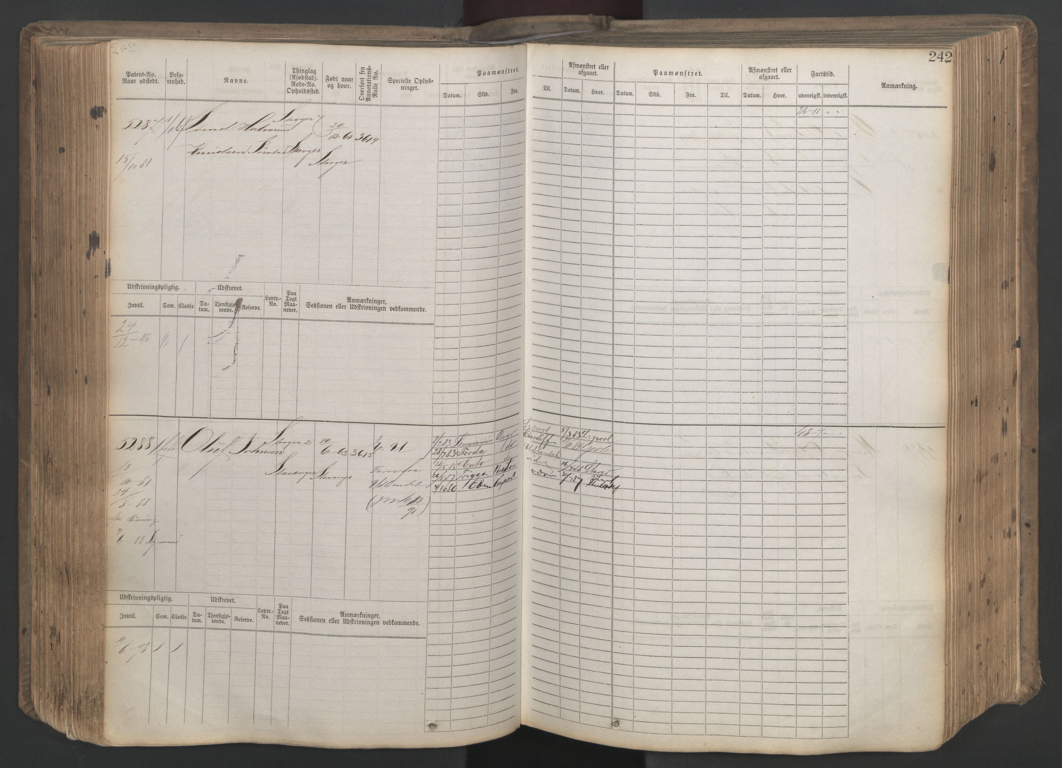 Stavanger sjømannskontor, AV/SAST-A-102006/F/Fb/Fbb/L0020: Sjøfartshovedrulle patnentnr. 4803-6004 (dublett), 1879, p. 247