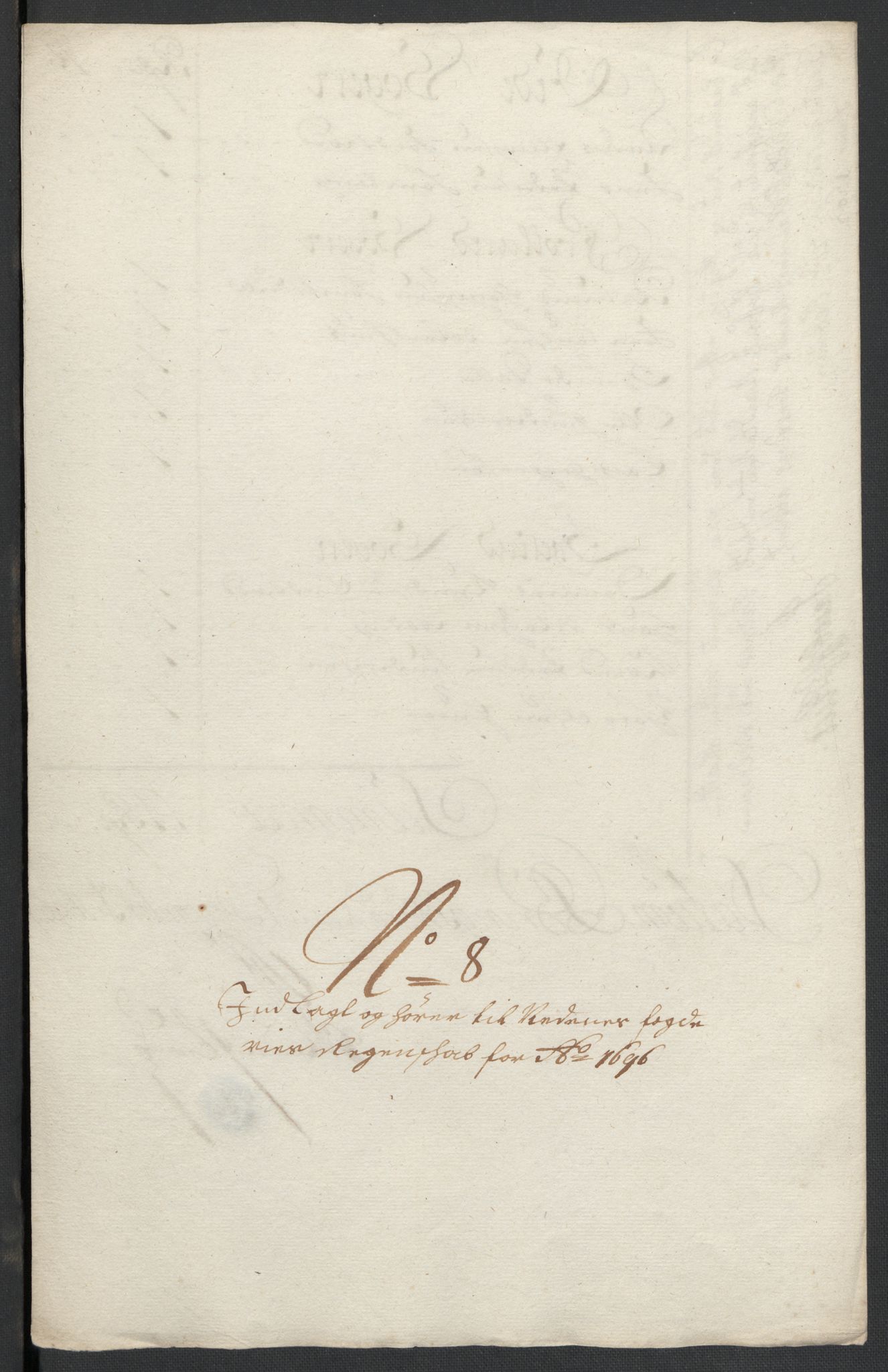 Rentekammeret inntil 1814, Reviderte regnskaper, Fogderegnskap, RA/EA-4092/R39/L2313: Fogderegnskap Nedenes, 1696-1697, p. 46