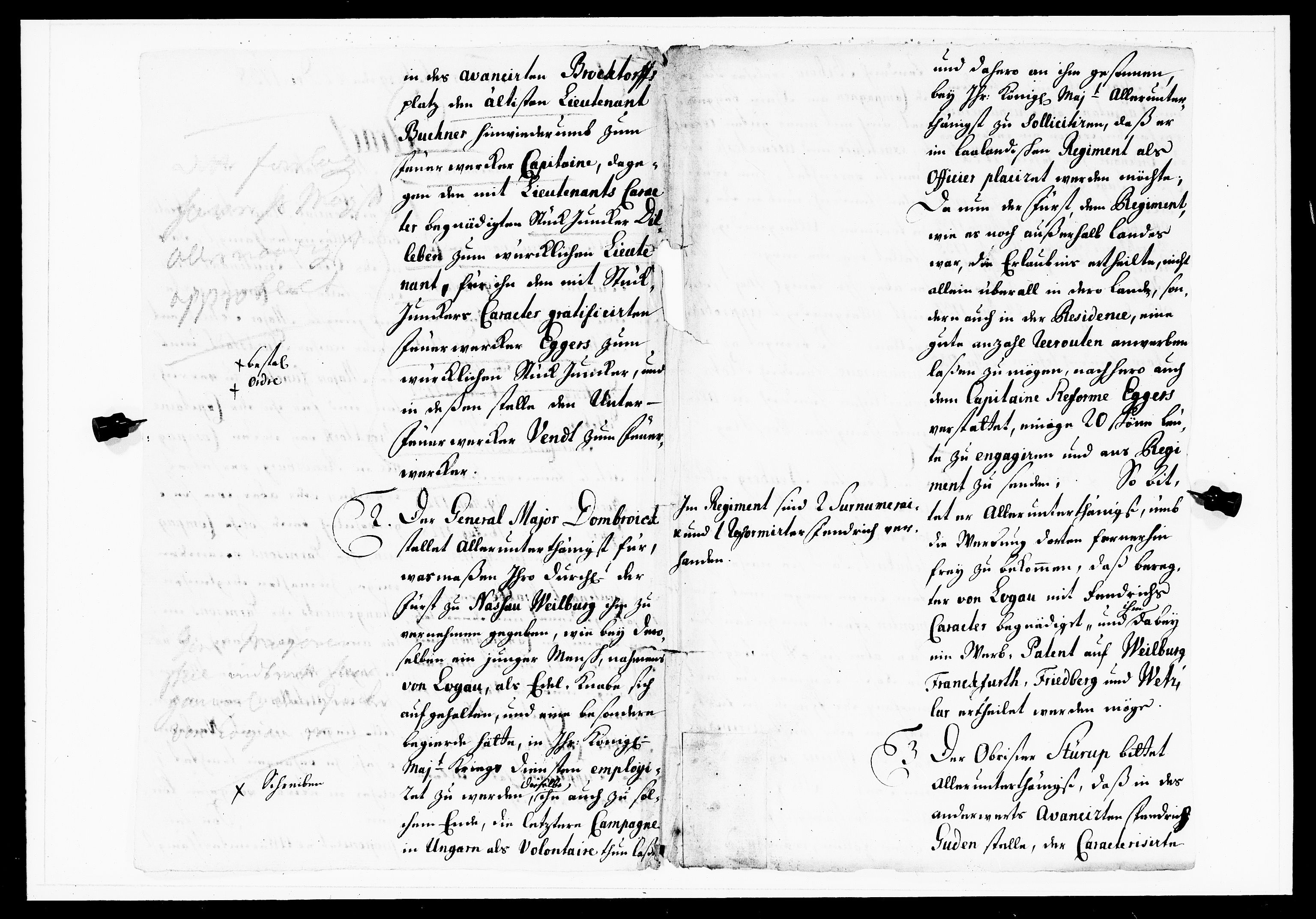 Krigskollegiet, Krigskancelliet, DRA/A-0006/-/1143-1150: Refererede sager, 1738, p. 555