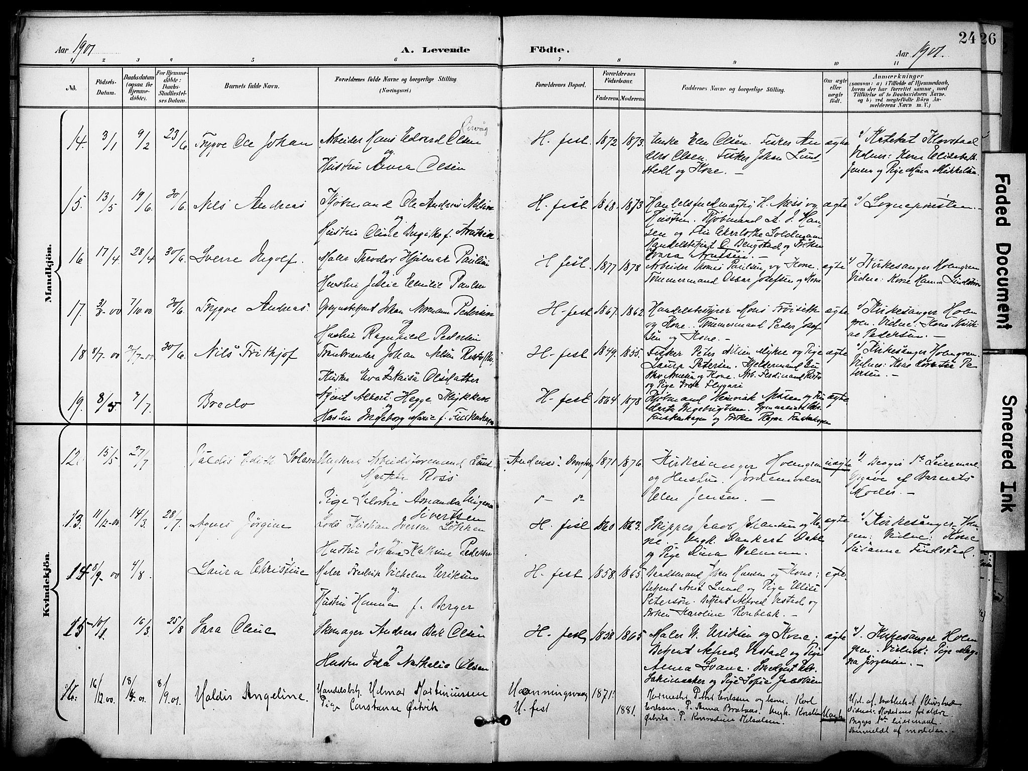 Hammerfest sokneprestkontor, AV/SATØ-S-1347/H/Ha/L0010.kirke: Parish register (official) no. 10, 1898-1905, p. 24