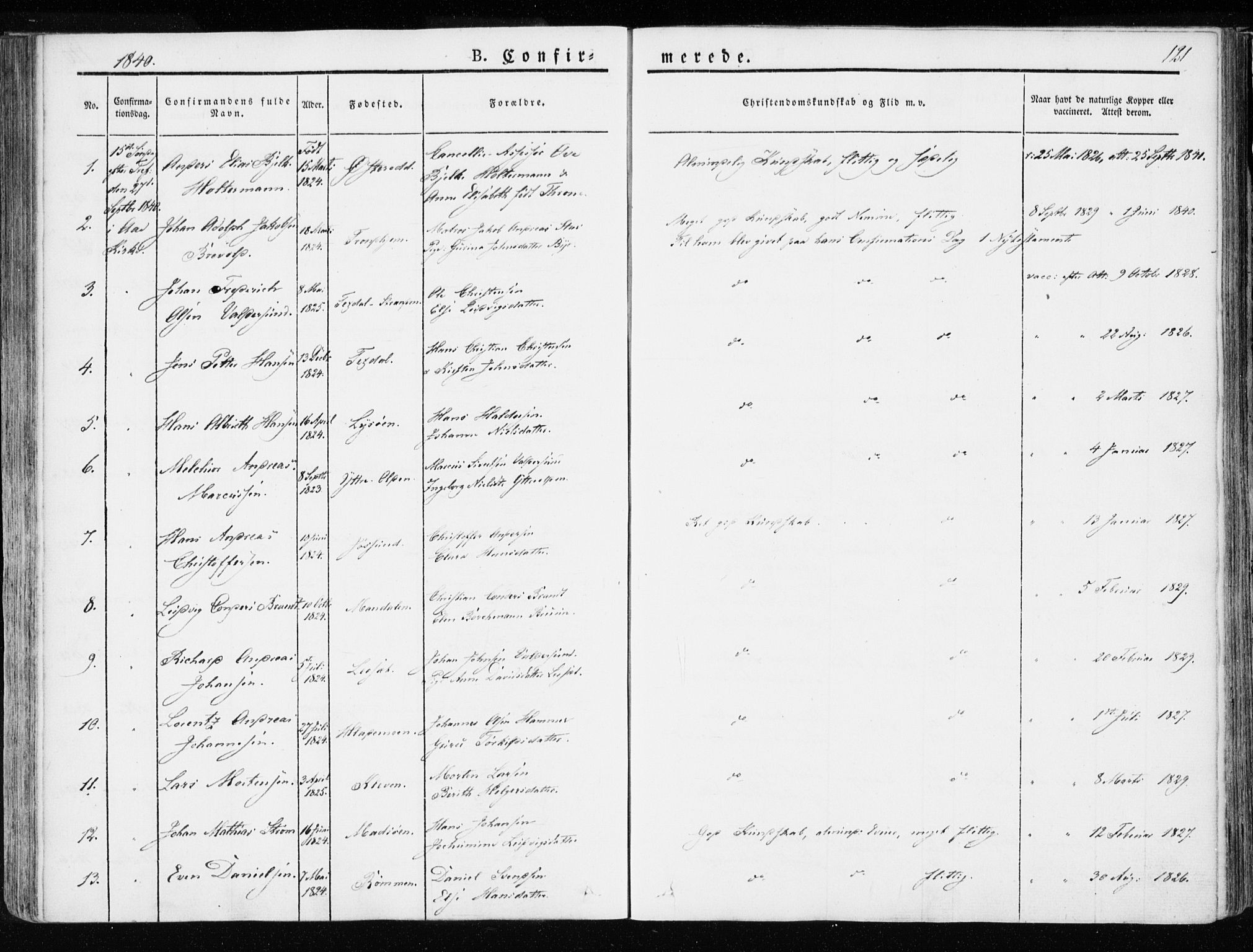 Ministerialprotokoller, klokkerbøker og fødselsregistre - Sør-Trøndelag, SAT/A-1456/655/L0676: Parish register (official) no. 655A05, 1830-1847, p. 121