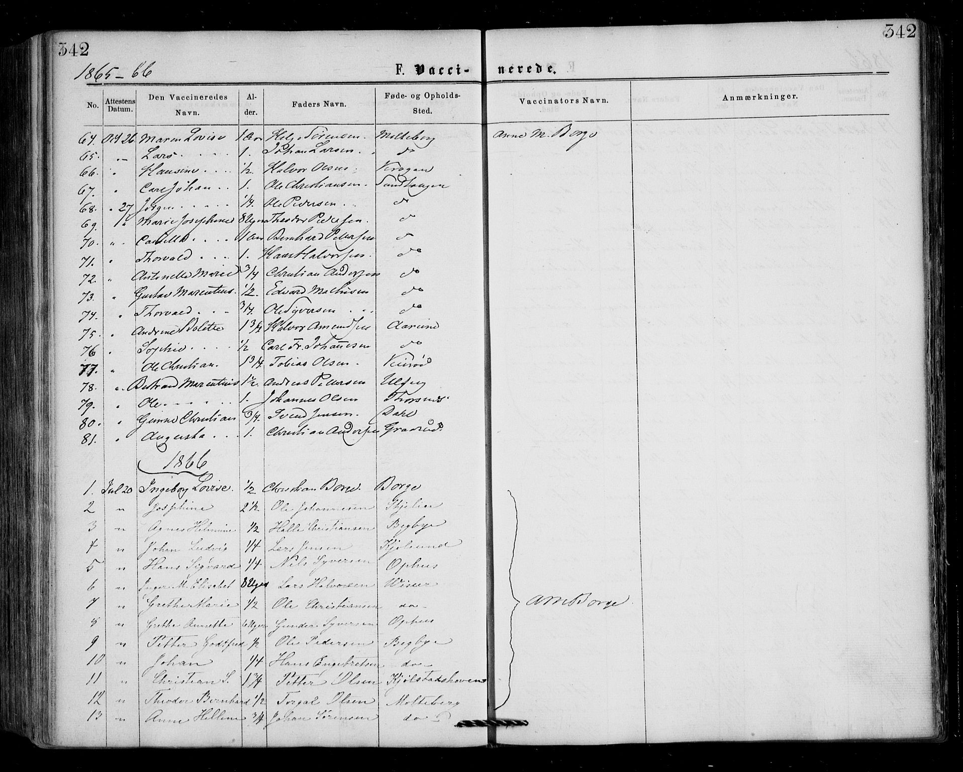 Borge prestekontor Kirkebøker, SAO/A-10903/F/Fa/L0006: Parish register (official) no. I 6, 1861-1874, p. 342