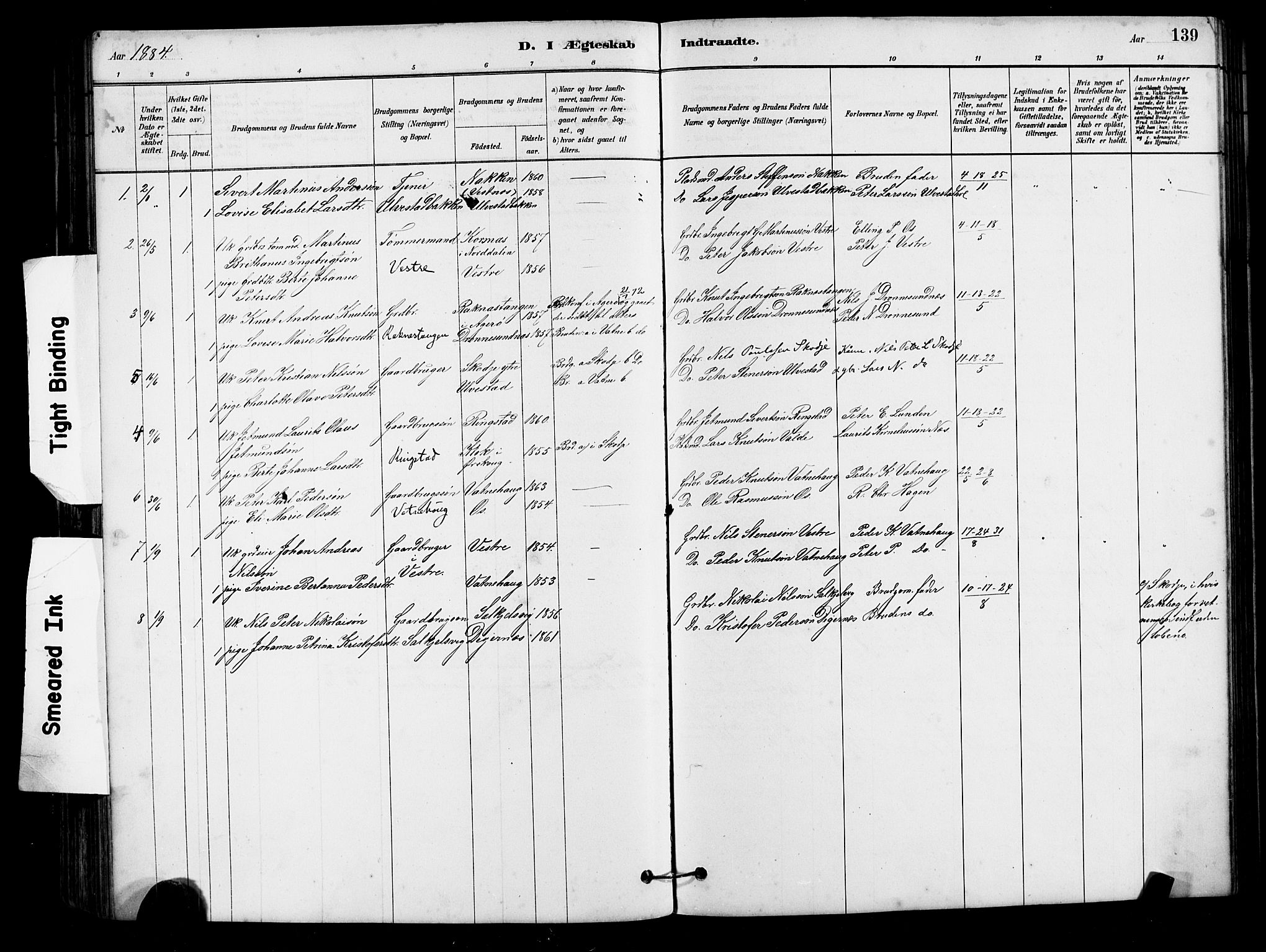 Ministerialprotokoller, klokkerbøker og fødselsregistre - Møre og Romsdal, AV/SAT-A-1454/525/L0376: Parish register (copy) no. 525C02, 1880-1902, p. 139