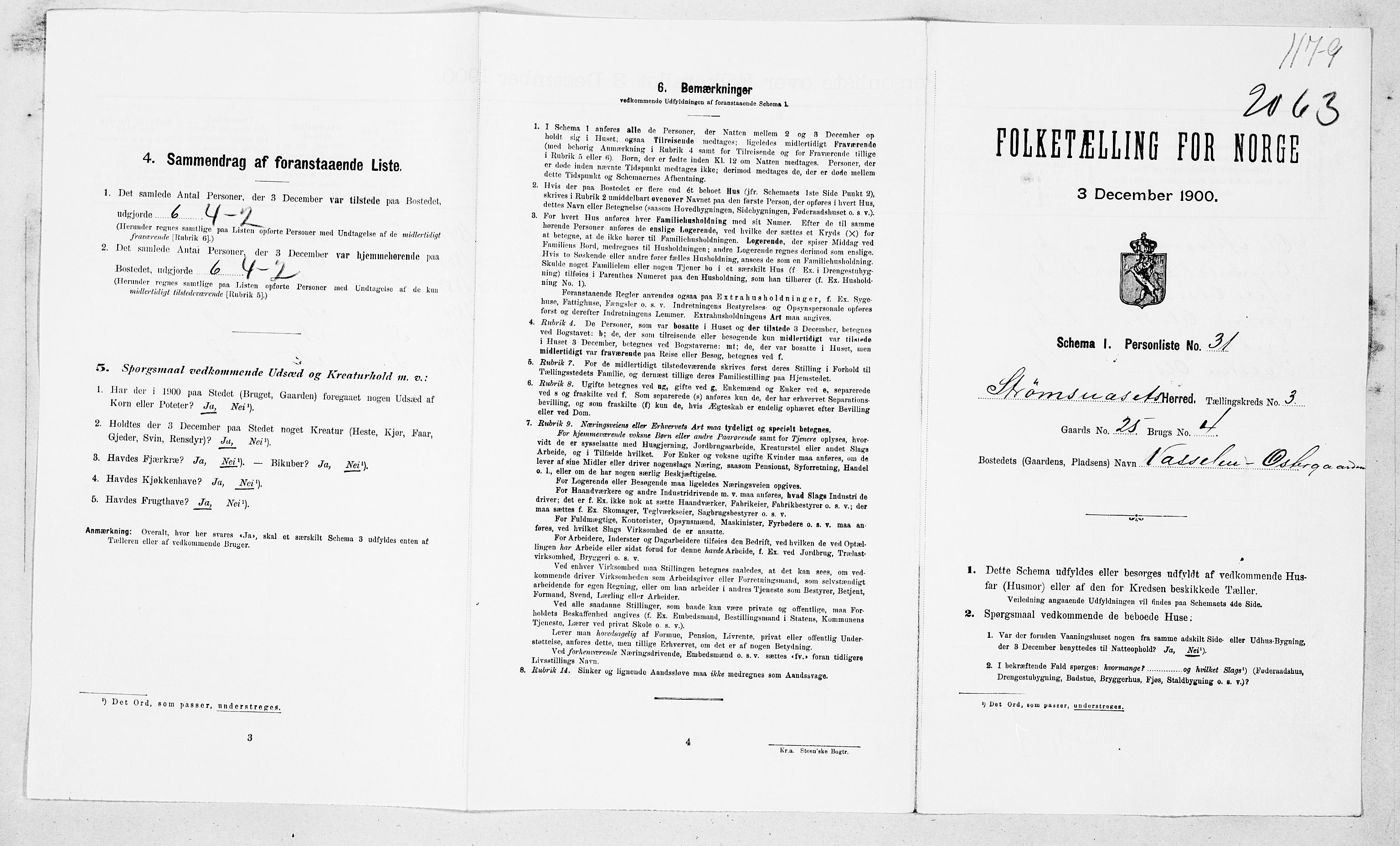 SAT, 1900 census for Straumsnes, 1900, p. 28