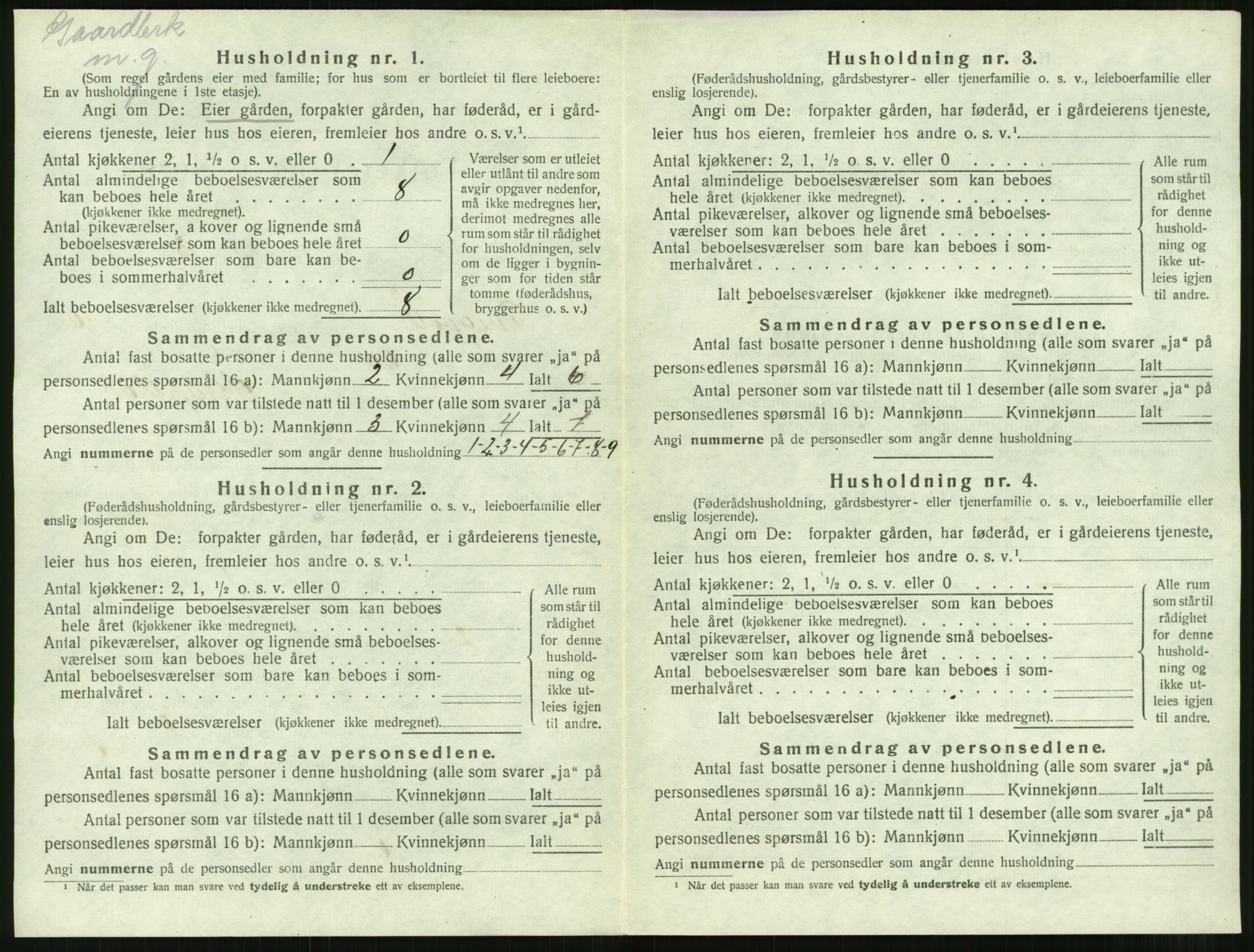 SAT, 1920 census for Tingvoll, 1920, p. 729