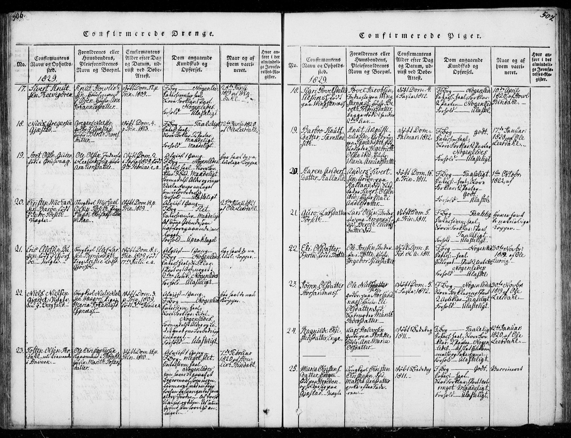 Ministerialprotokoller, klokkerbøker og fødselsregistre - Møre og Romsdal, AV/SAT-A-1454/578/L0903: Parish register (official) no. 578A02, 1819-1838, p. 506-507