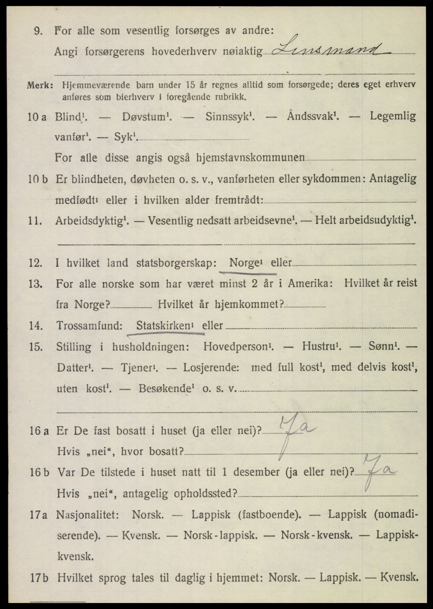 SAT, 1920 census for Brønnøy, 1920, p. 5863