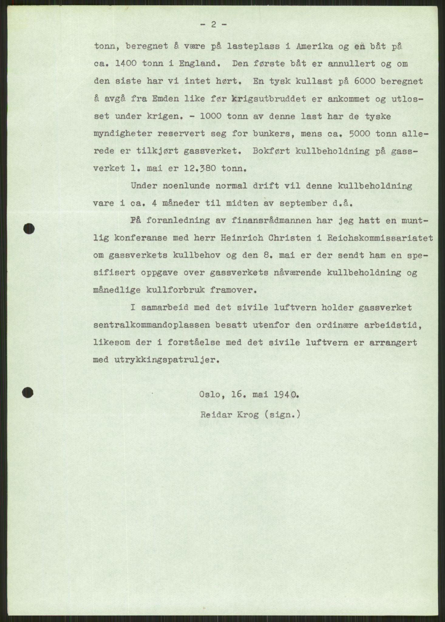 Forsvaret, Forsvarets krigshistoriske avdeling, AV/RA-RAFA-2017/Y/Ya/L0013: II-C-11-31 - Fylkesmenn.  Rapporter om krigsbegivenhetene 1940., 1940, p. 550