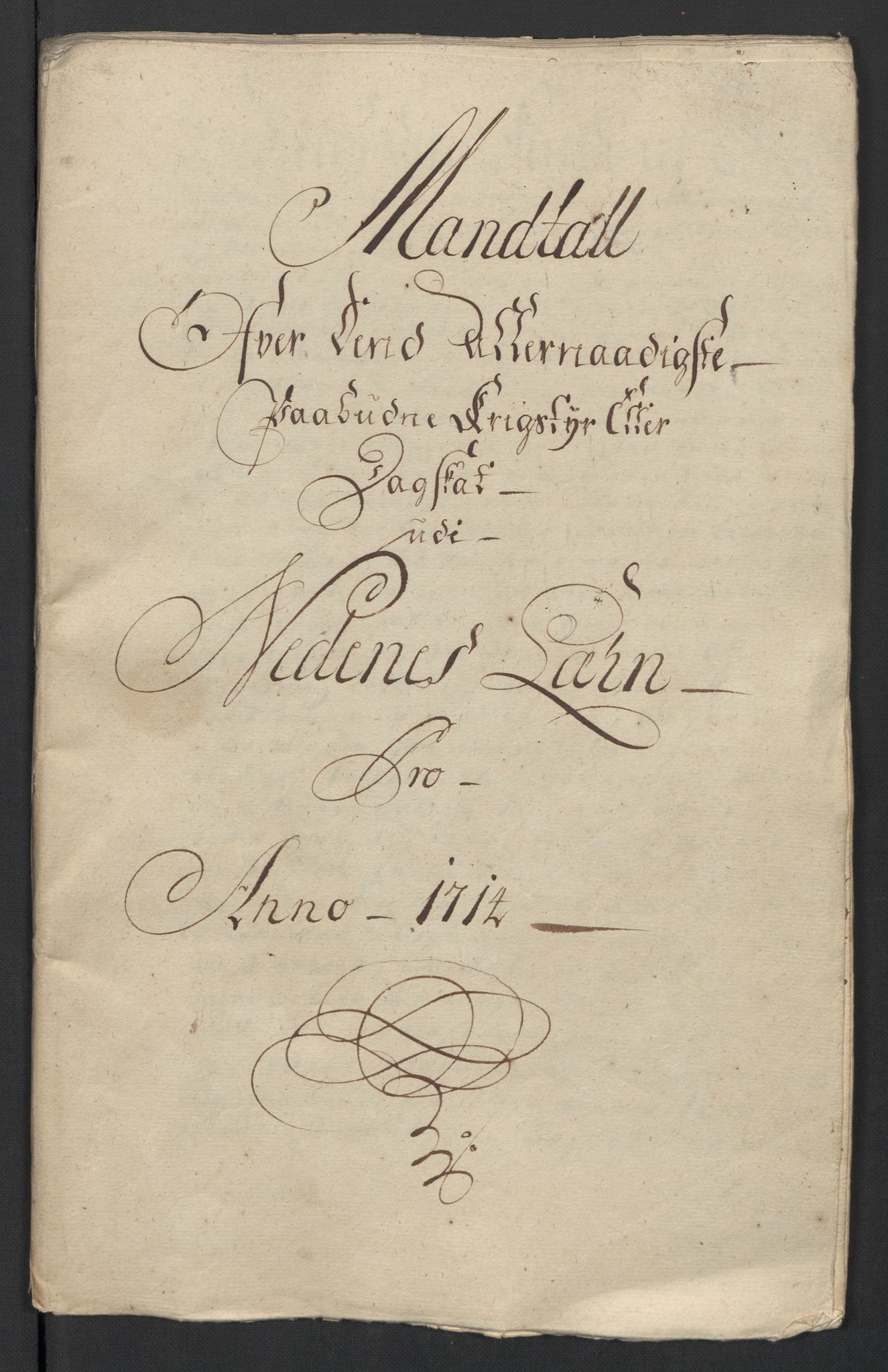 Rentekammeret inntil 1814, Reviderte regnskaper, Fogderegnskap, AV/RA-EA-4092/R39/L2321: Fogderegnskap Nedenes, 1713-1714, p. 198